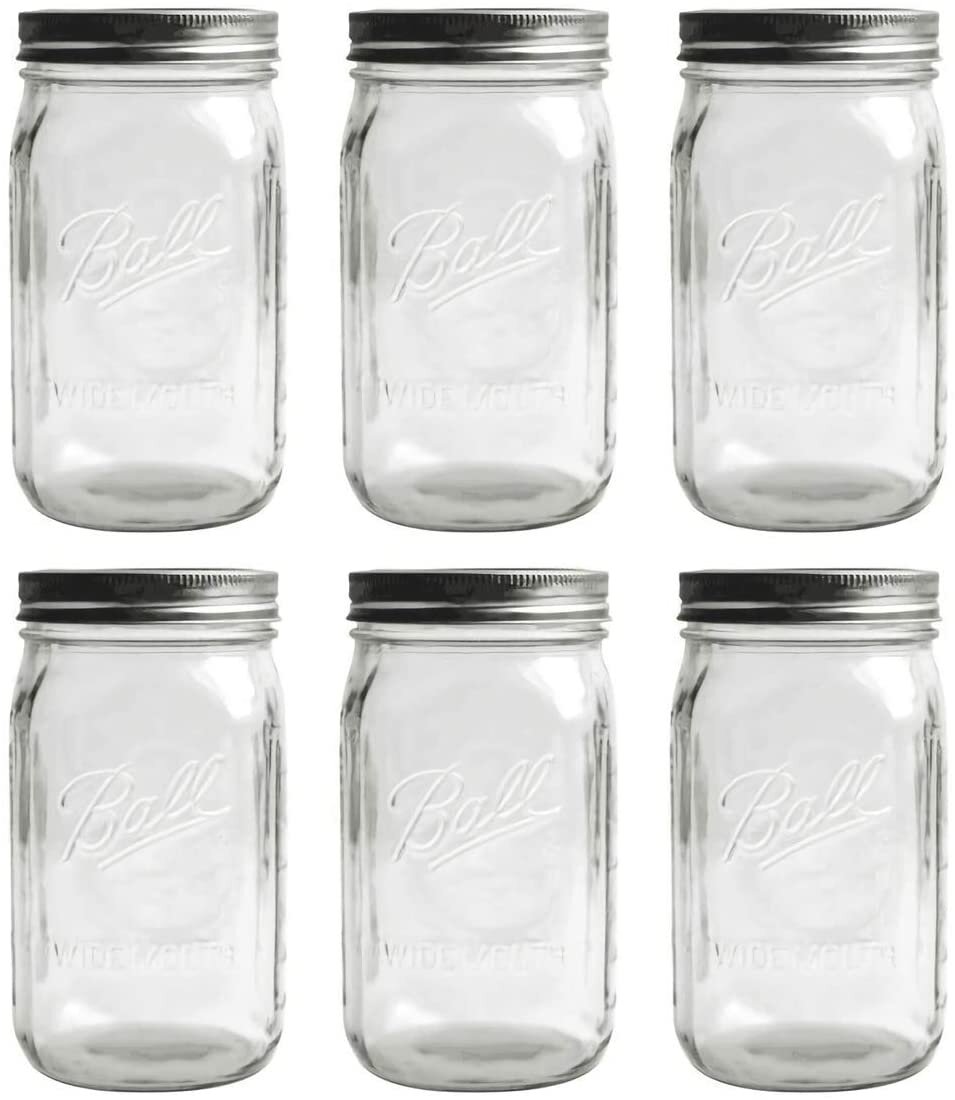 6 x 32 oz wide mouth jars