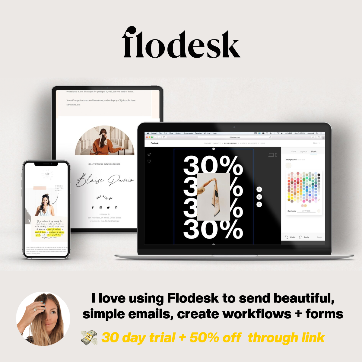 Free trial &amp; 50% off Flodesk