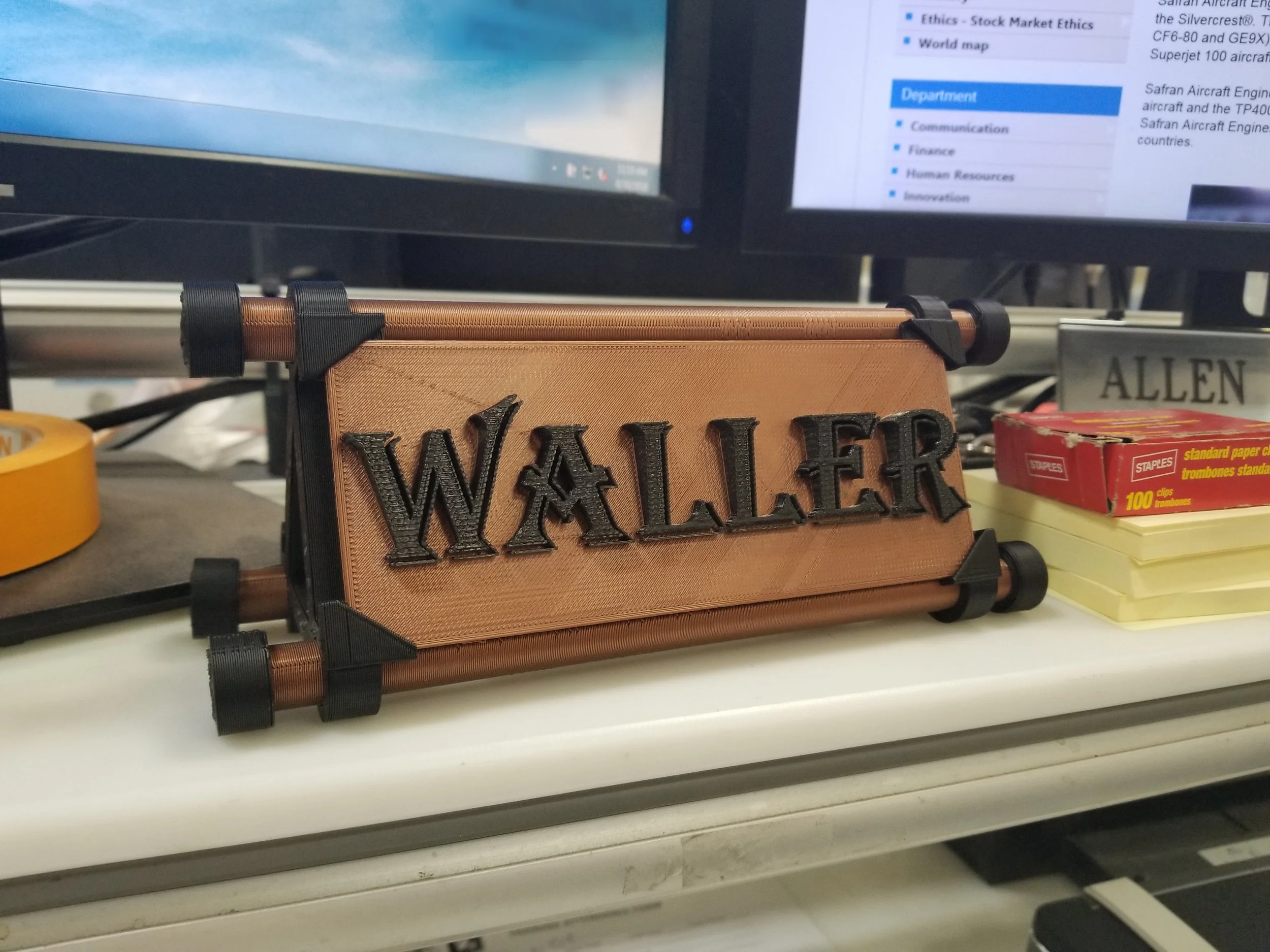 Computer Monitor Name Plates