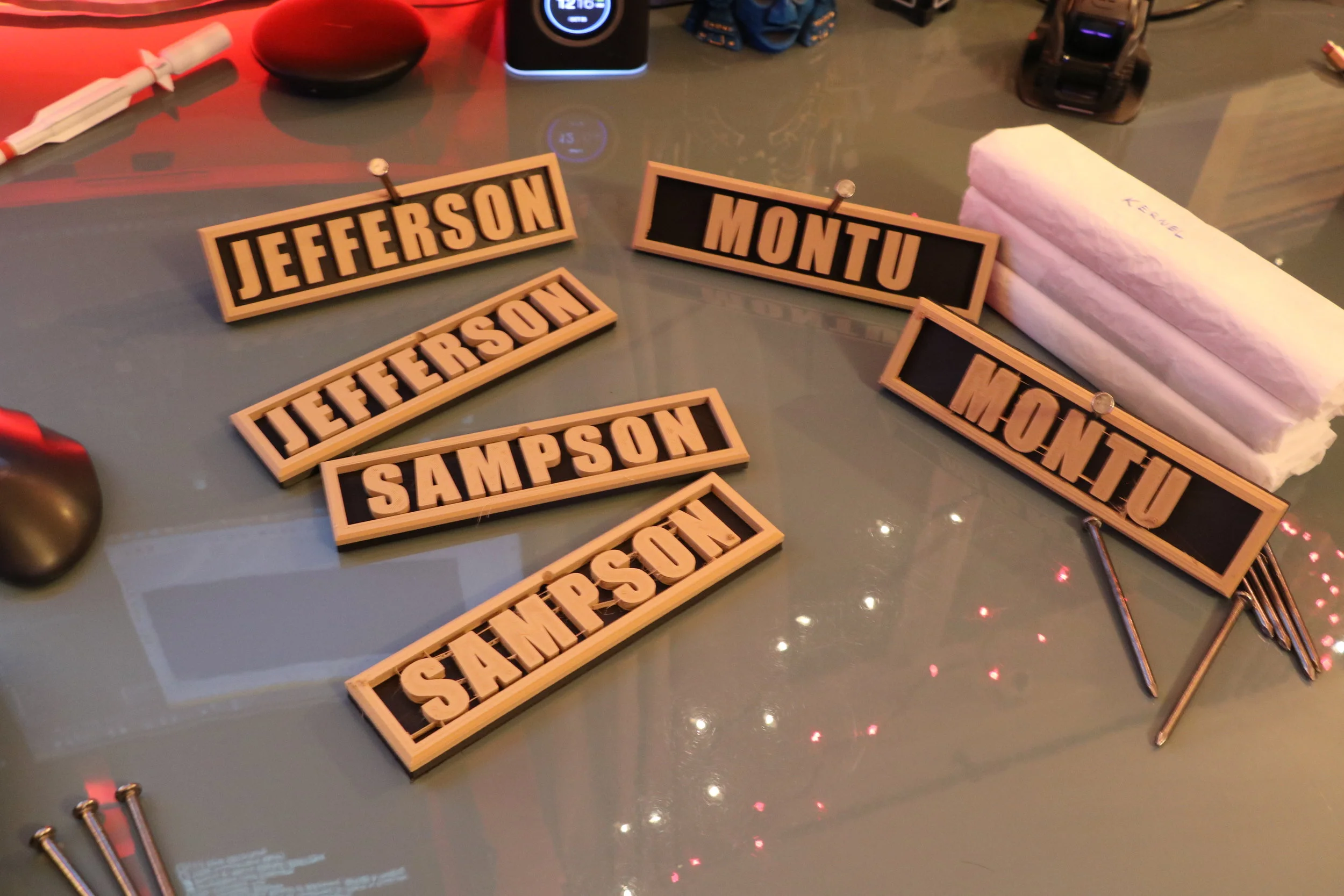 Nailed Name Tag - Personalized 3D Printed