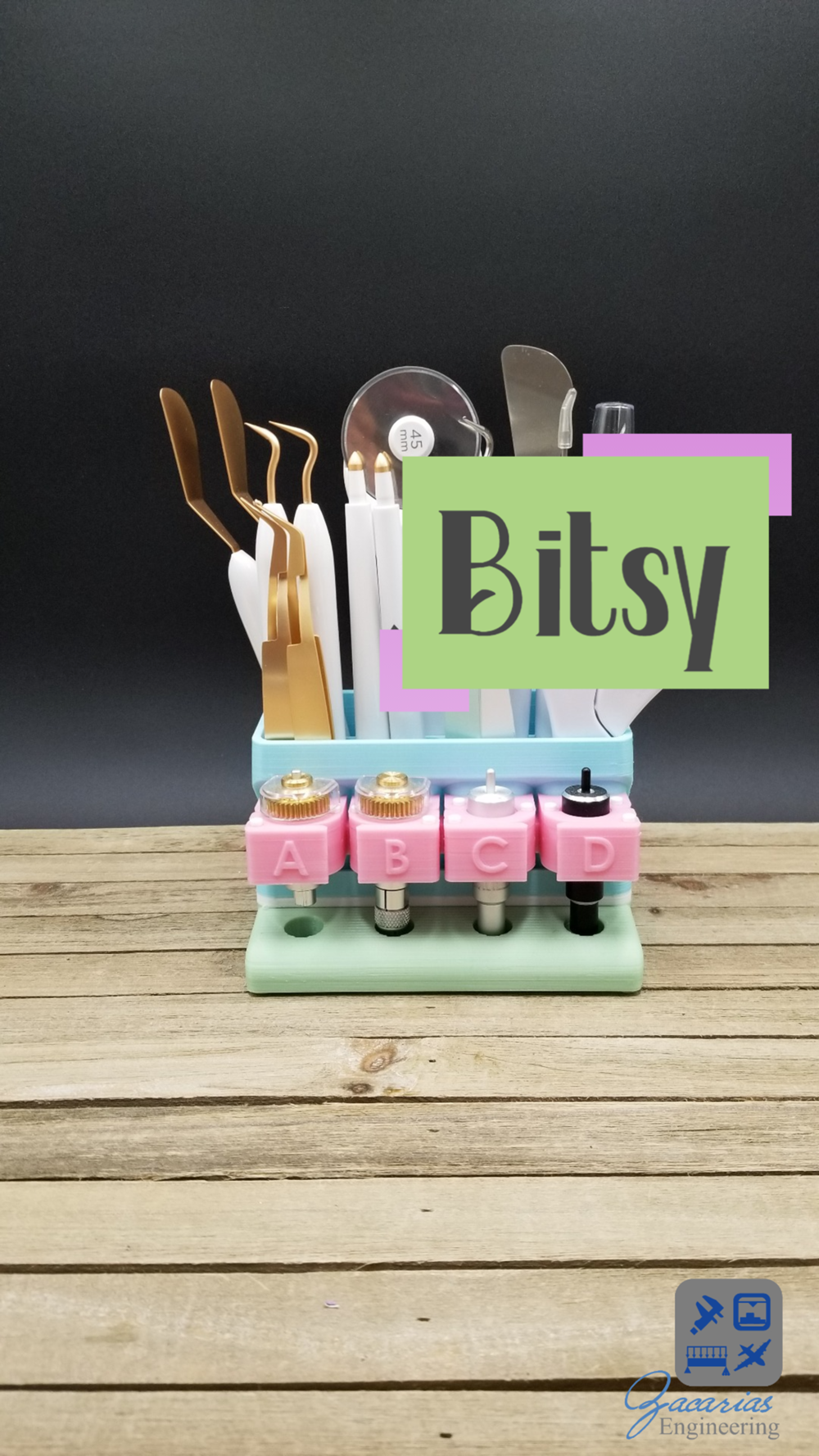 Bitsy Adaptive Tool Holder - Tool Organizer / Tool Holder for Cricut® Essential  Tool Set and More — Zacarias Engineering