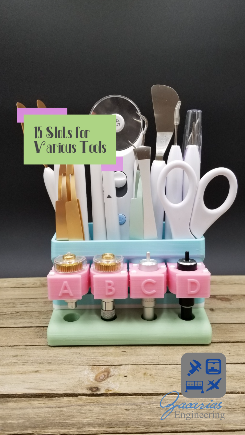 Itsy-Bitsy Adaptive Tool Holder - Tool Organizer / Tool Holder for Cricut®  Essential Tool Set and More — Zacarias Engineering