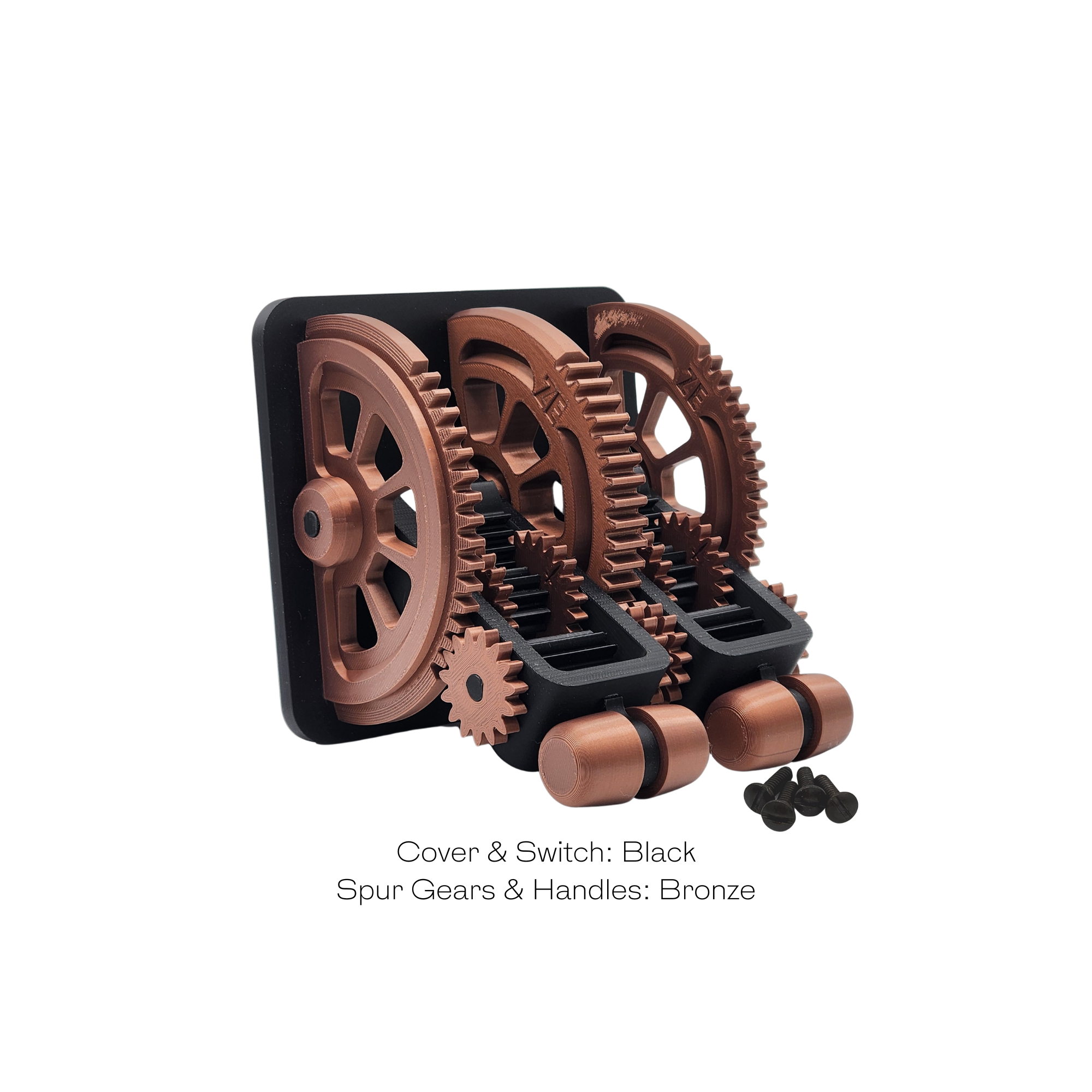 ZE Steampunk Double Toggle Mechanical Light Switch Black & Bronze ZE-2023-A-0800 Zacarias Engineering Copyright All Rights Reserved.png