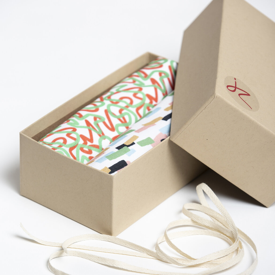 set of two tea towels gift box