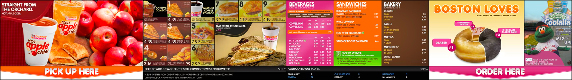 Original Concepts. Dynamic multimedia and promotions guided guests as they waited to order or pick up.