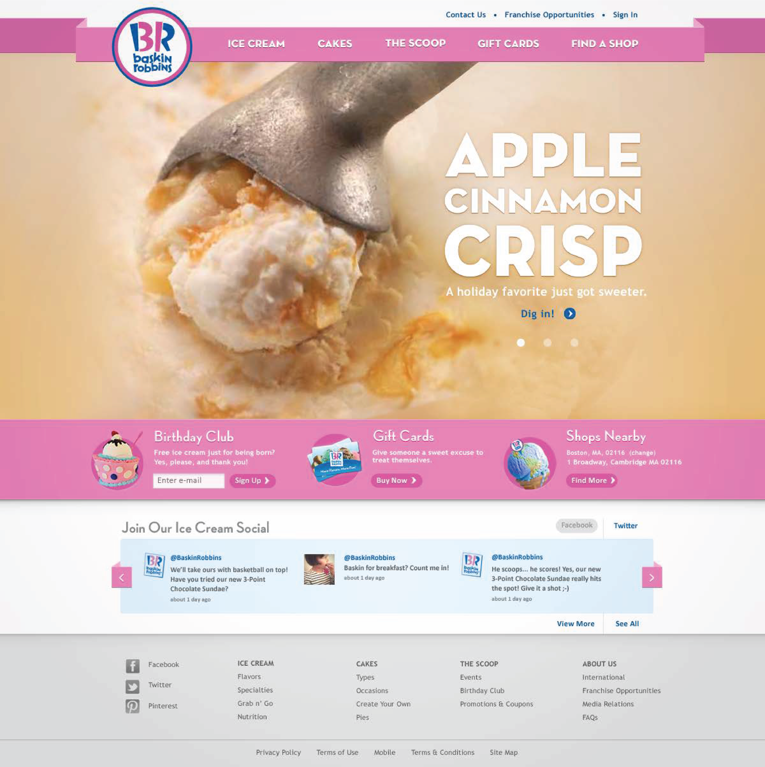 Homepage. Final version for development.