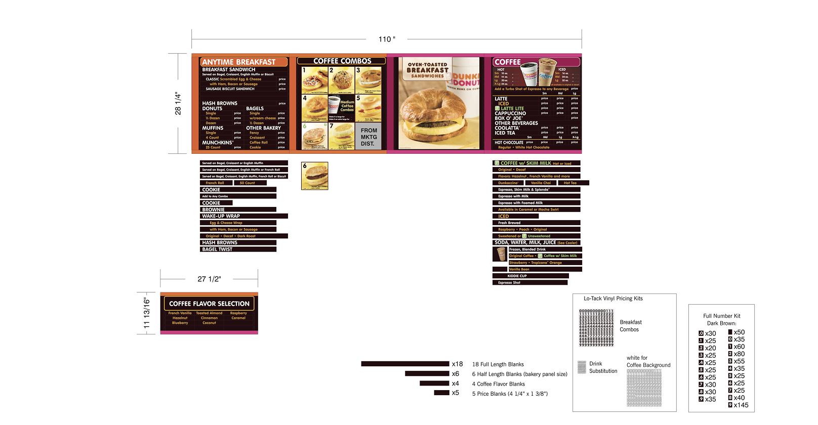Static Menuboard Variation. Circa 2010-2011