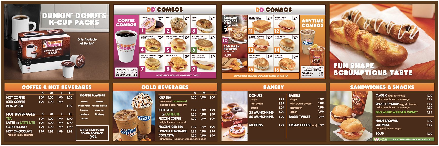 Static Menu. Longboard Format.