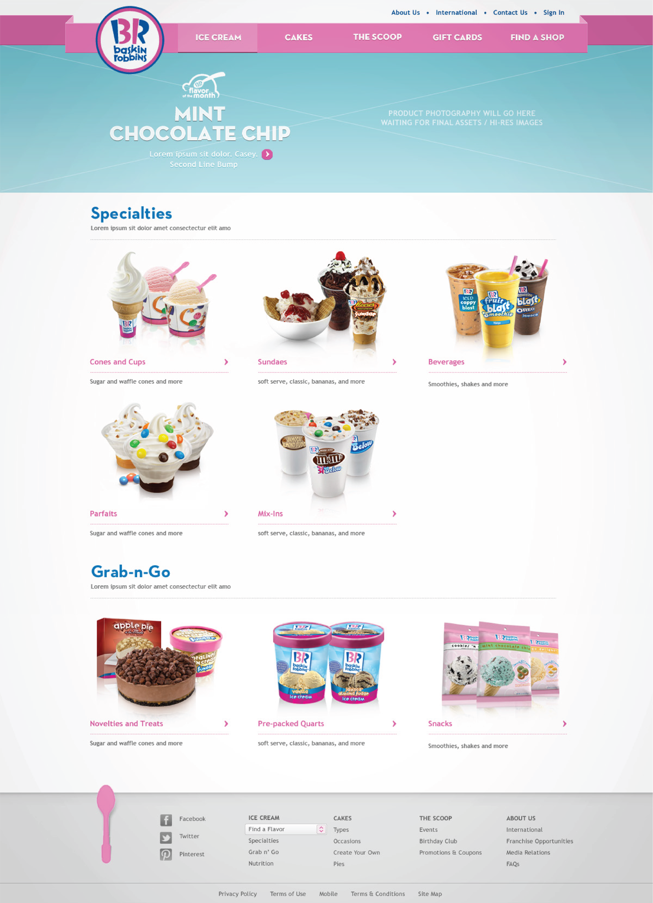 Category Page Redesign. Secondary product offerings