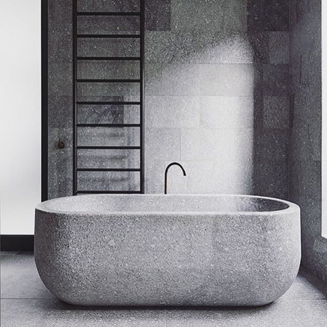 Stone baths by @waverleybathrooms.retail 
Design by @b.e_architecture