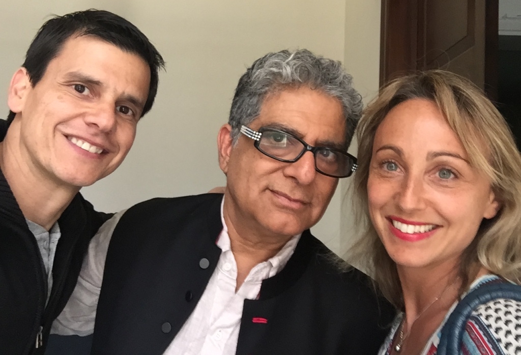 With teaching partner César Gamio and Deepak Chopra