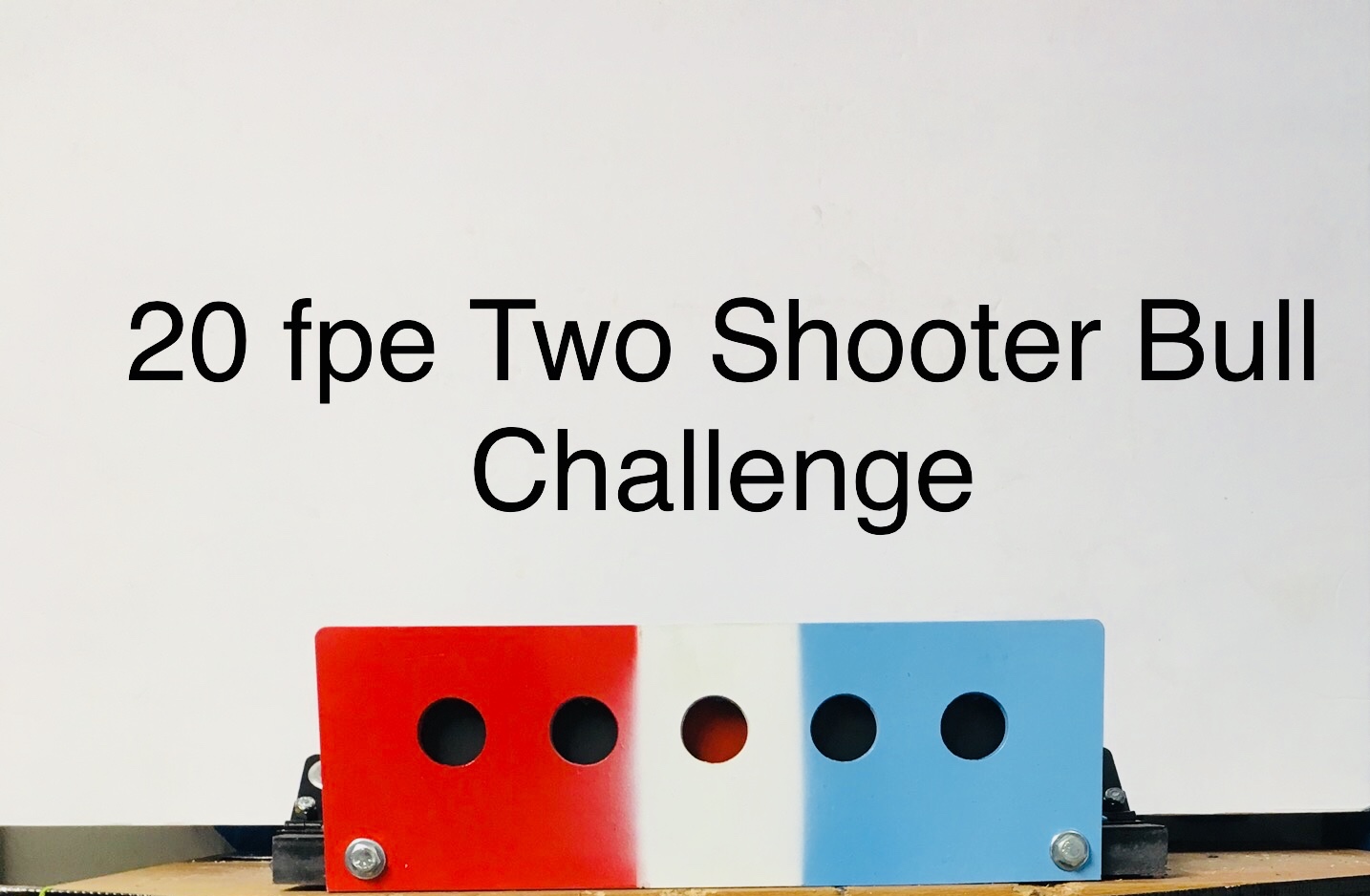 Rx Two Shooter Challenge, with center target as winning target.