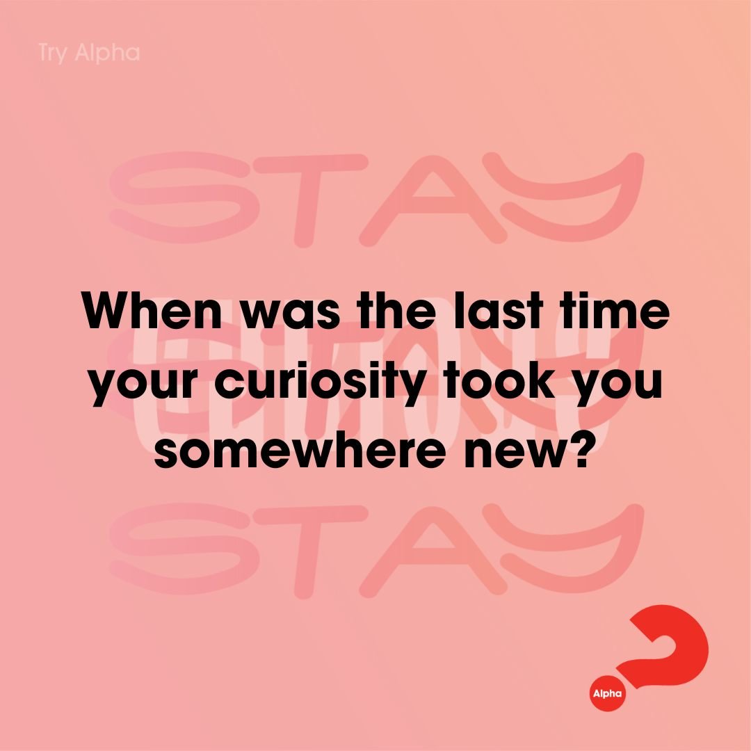 When was the last time curiosity took you somewhere new?

Join a series of group conversations that freely explore the basics of the Christian faith in an open, friendly environment.

More info &amp; sign up: stswithins.org/alpha