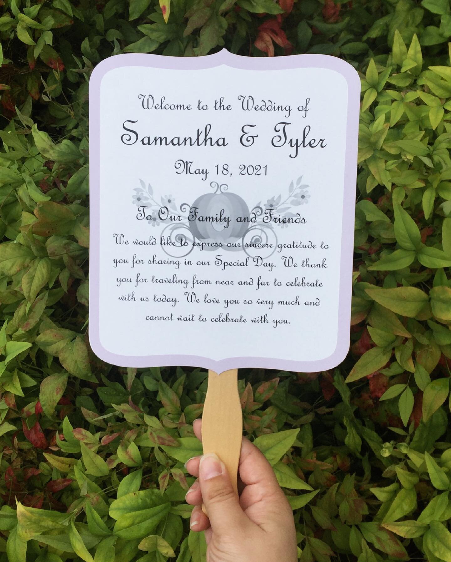 Here&rsquo;s another really cool piece of #wedding collateral. With restrictions being lifted, event season is finally coming back! Here we have a piece by @pbakerjewelrylady. A double duty outdoor wedding staple: program fans! These handy little guy