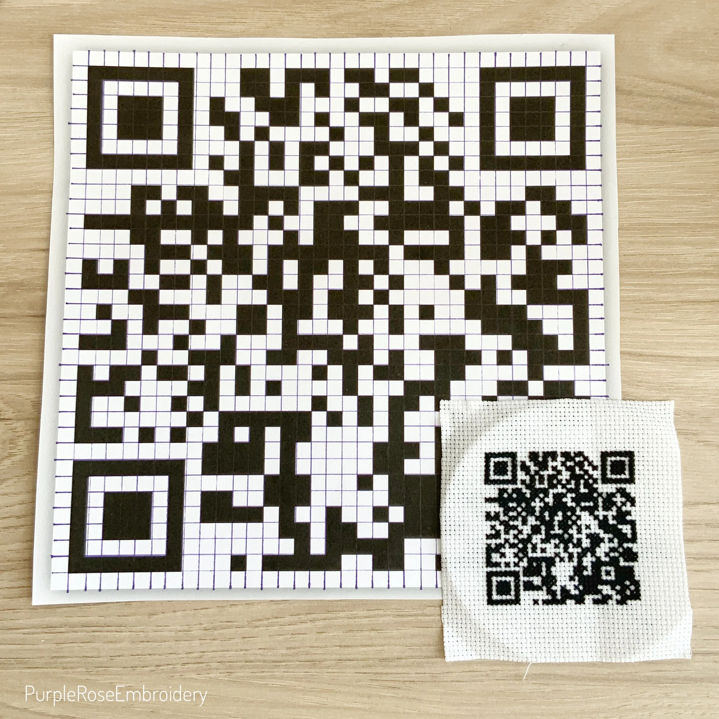 Make Your Own QR Code WIFI Shortcut in Cross Stitch!