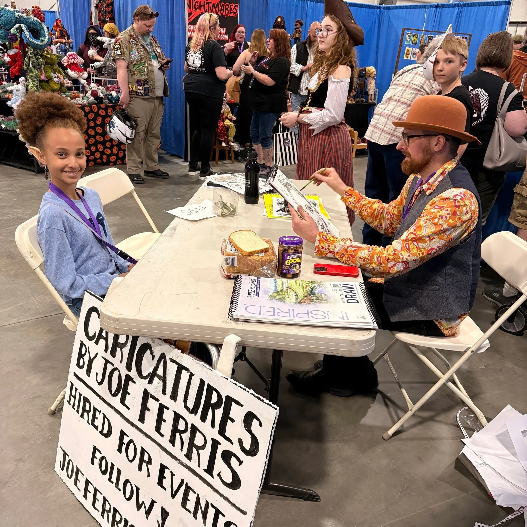 Joe Ferris doing caricatures!