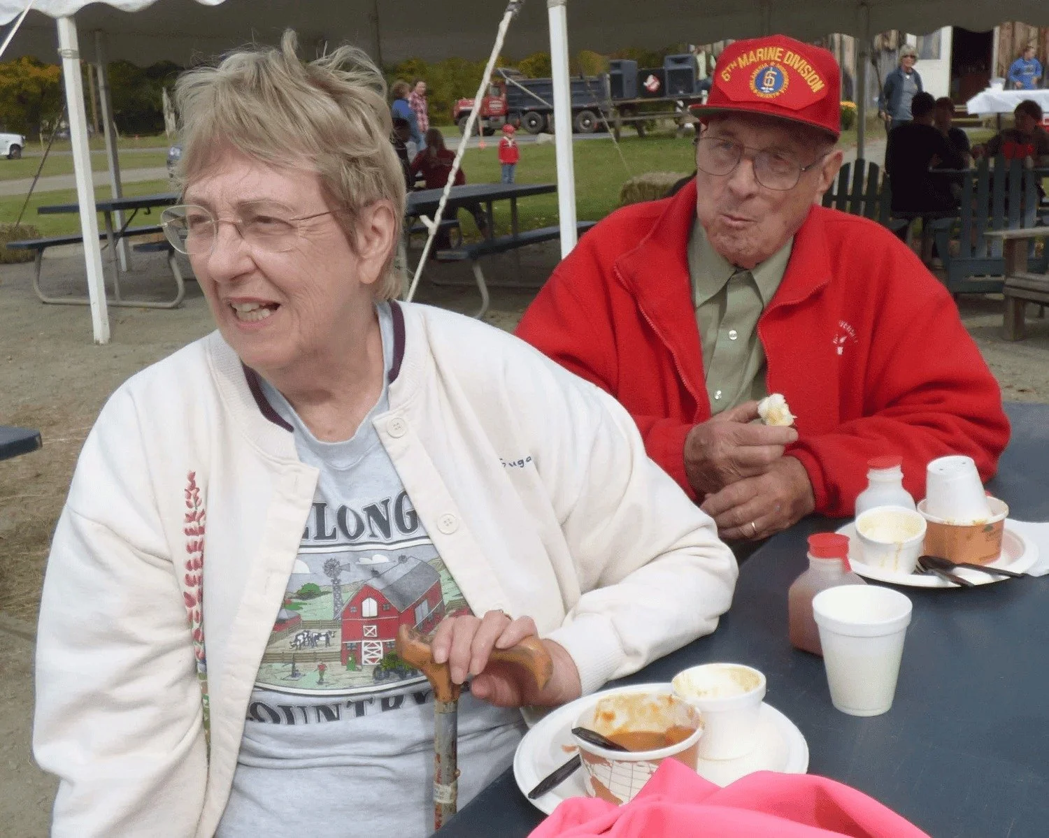 🕊️ Remembering Steve and Marilyn Seminerio 🕊️

This cherished photo captures **Steve and Marilyn Seminerio** enjoying a snack and taking in the atmosphere at the annual Pike Farm Days celebration about a decade ago. For many in the Haverhill and Pi