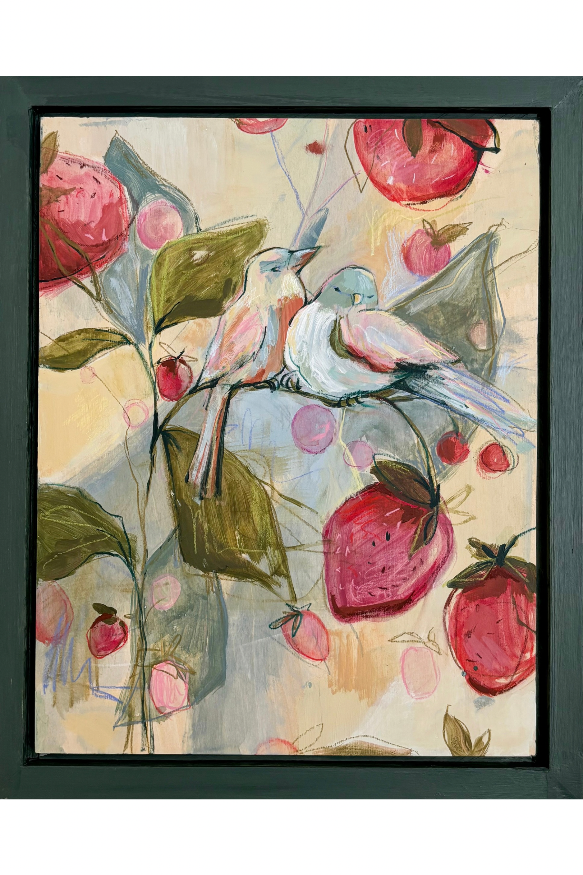 Strawberries & Love Birds