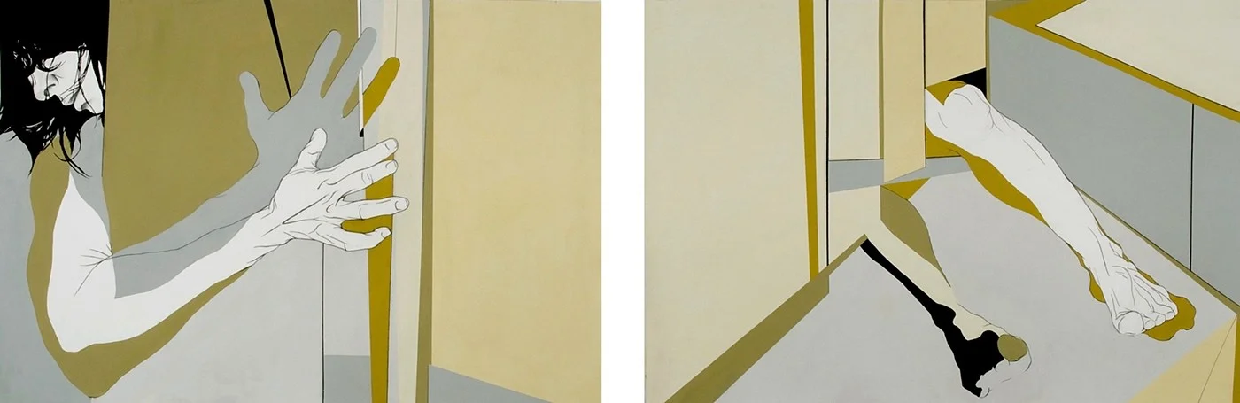 wait. weight. acrylic and graphite on paper. 2010. 2 @ 44" x 29.5"