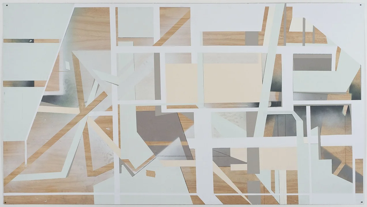 flights. acrylic, enamel, graphite on wood. 2013. 8'x4'