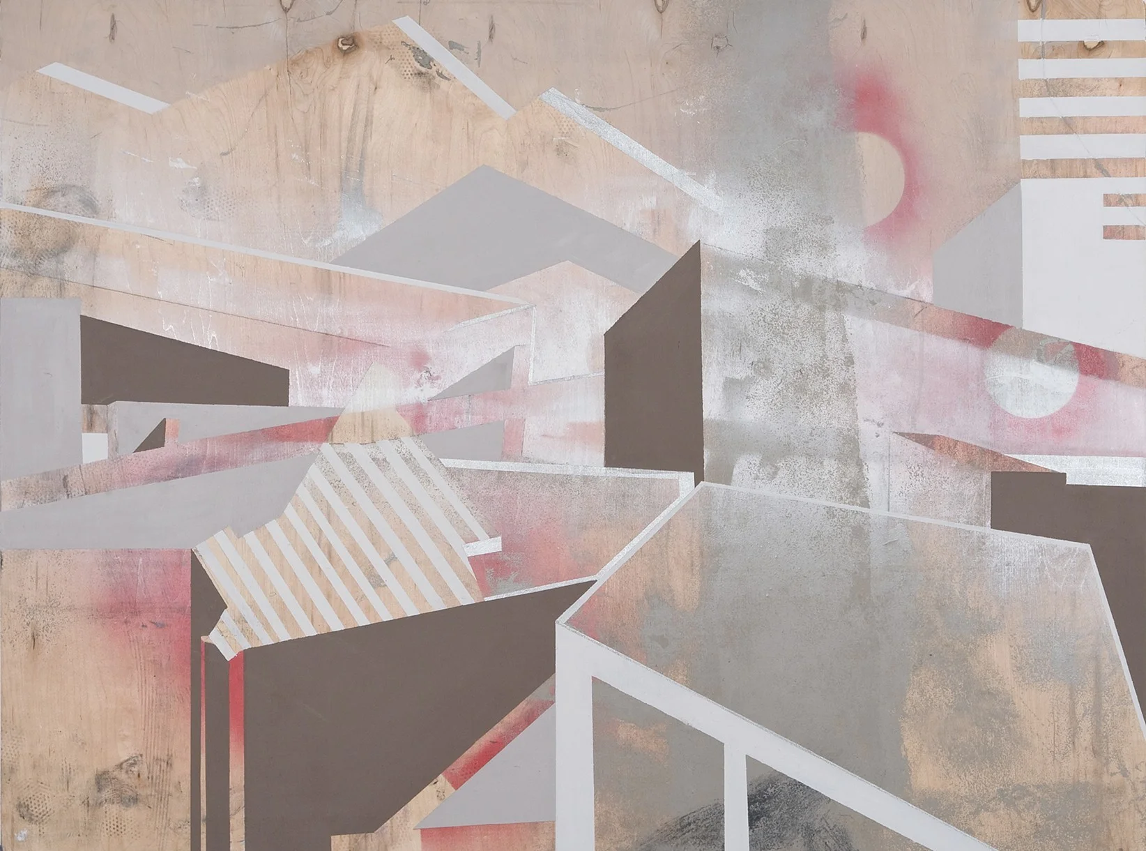 the impracticality of being resolute. acrylic, enamel, graphite on wood. 2013. 4'x3'