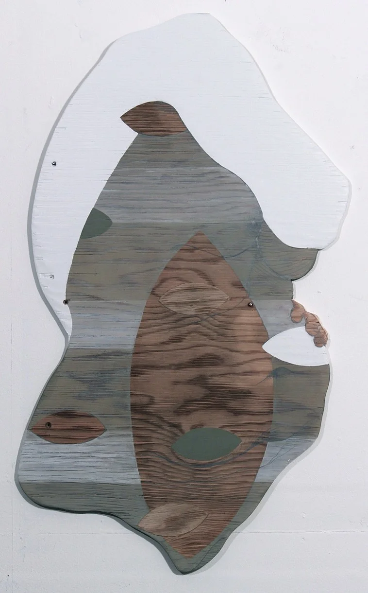 dropping seeds. acrylic and graphite on wood. 2015. approx. 30" x 18"
