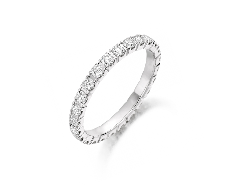 Claw-Set-18ct-White-Gold-Eternity-Rings