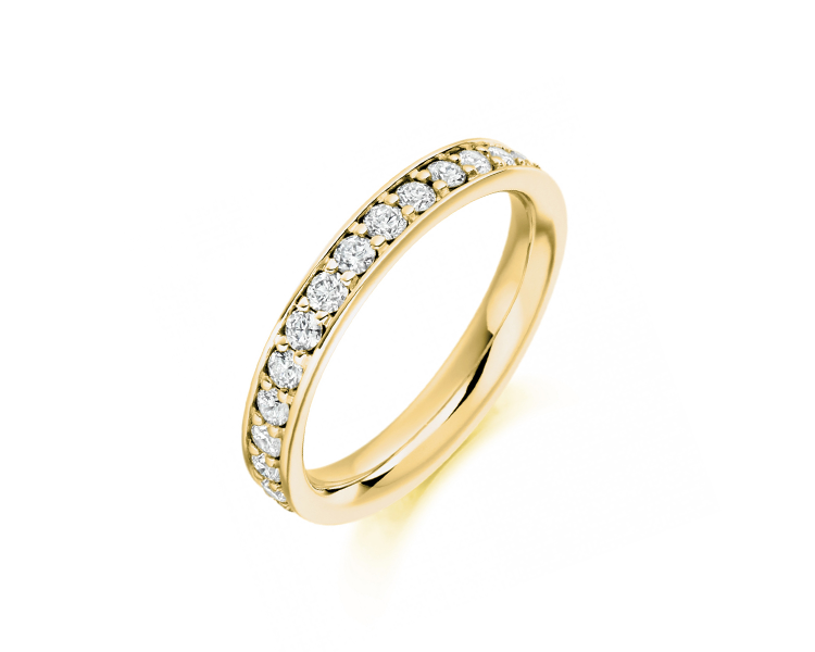 Grain-Set-18ct-Yellow-Gold-Eternity-Rings