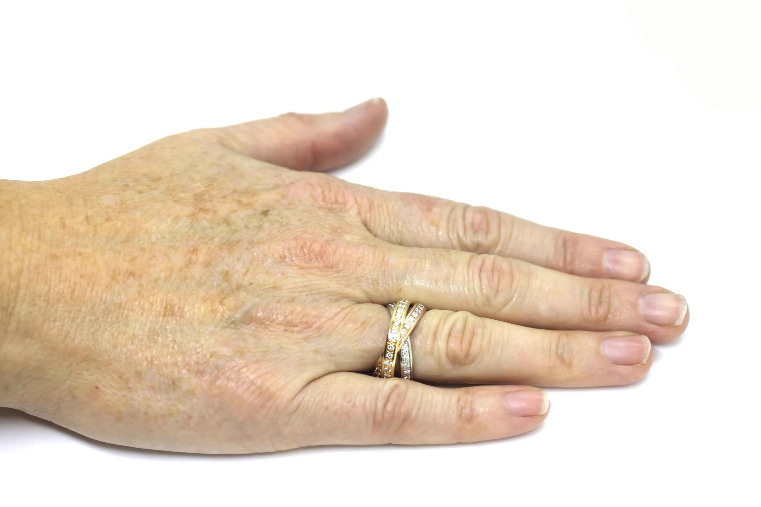 Cartier Style Russian Triple Wedding Band