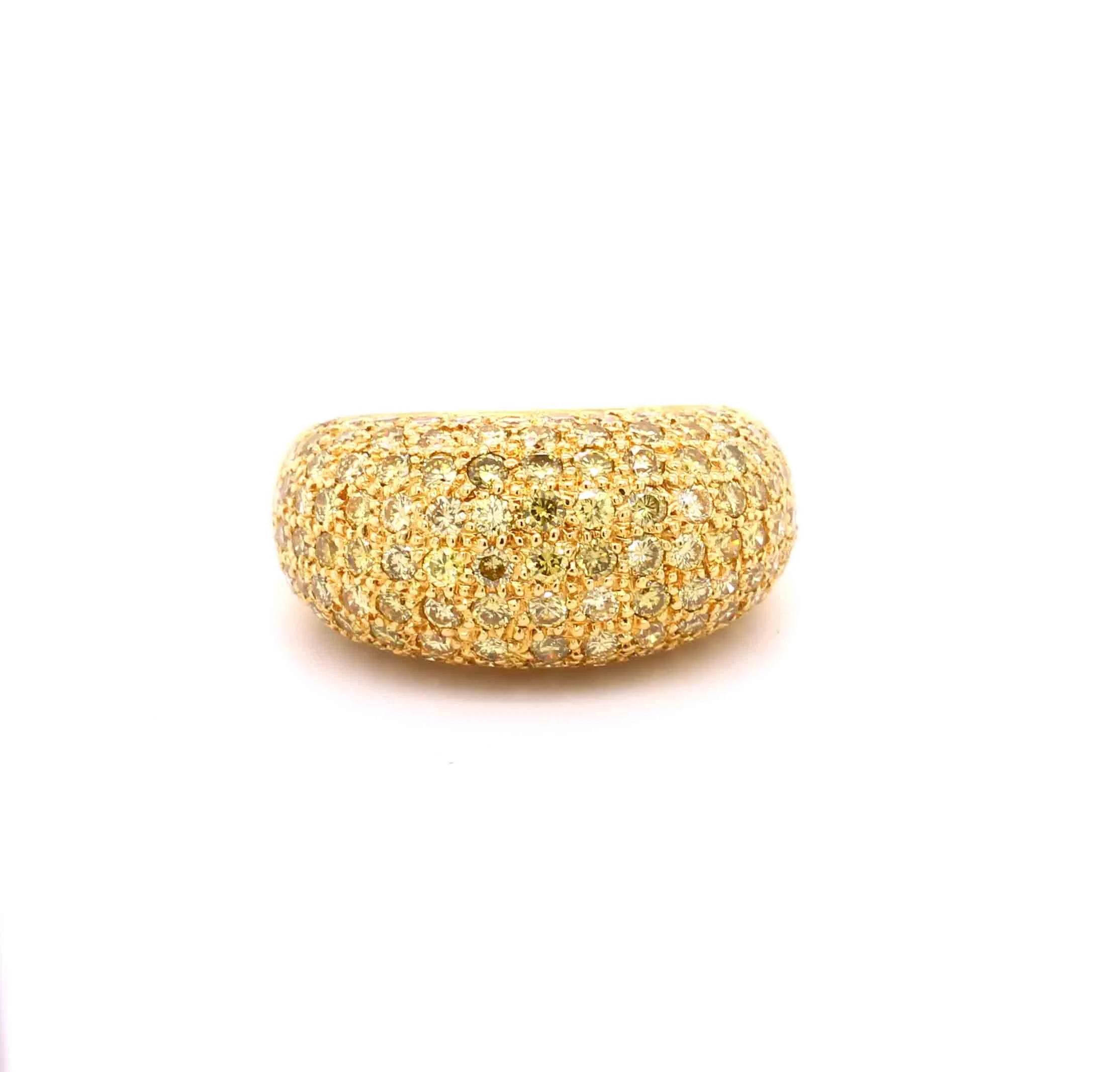Vintage Yellow Diamond Bombe Ring