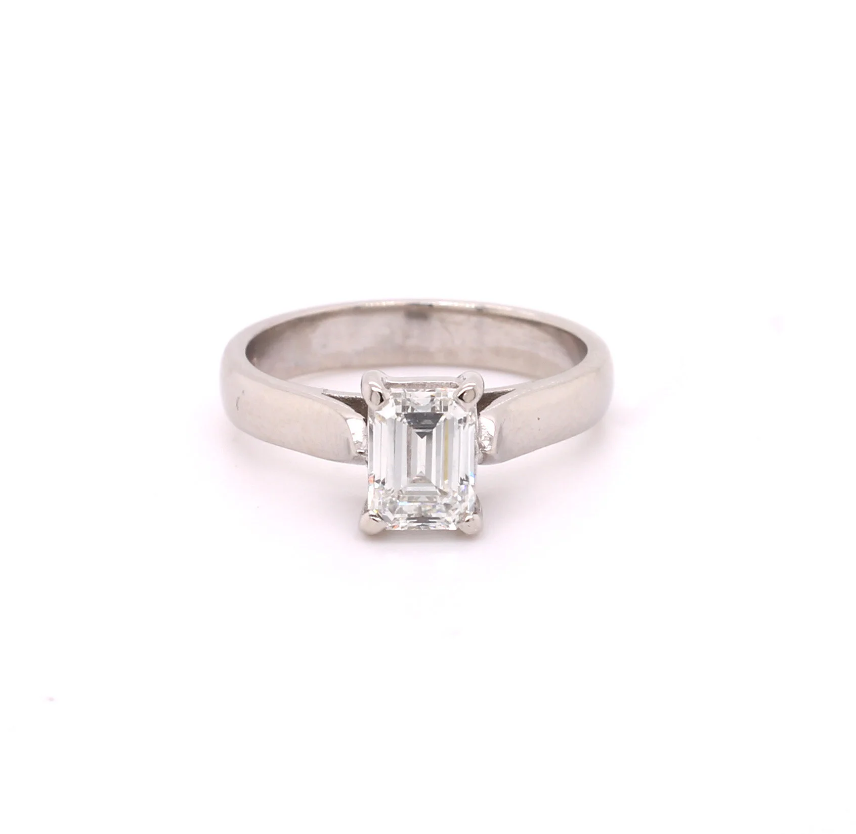 Contemporary 1.08ct Emerald Cut Solitaire