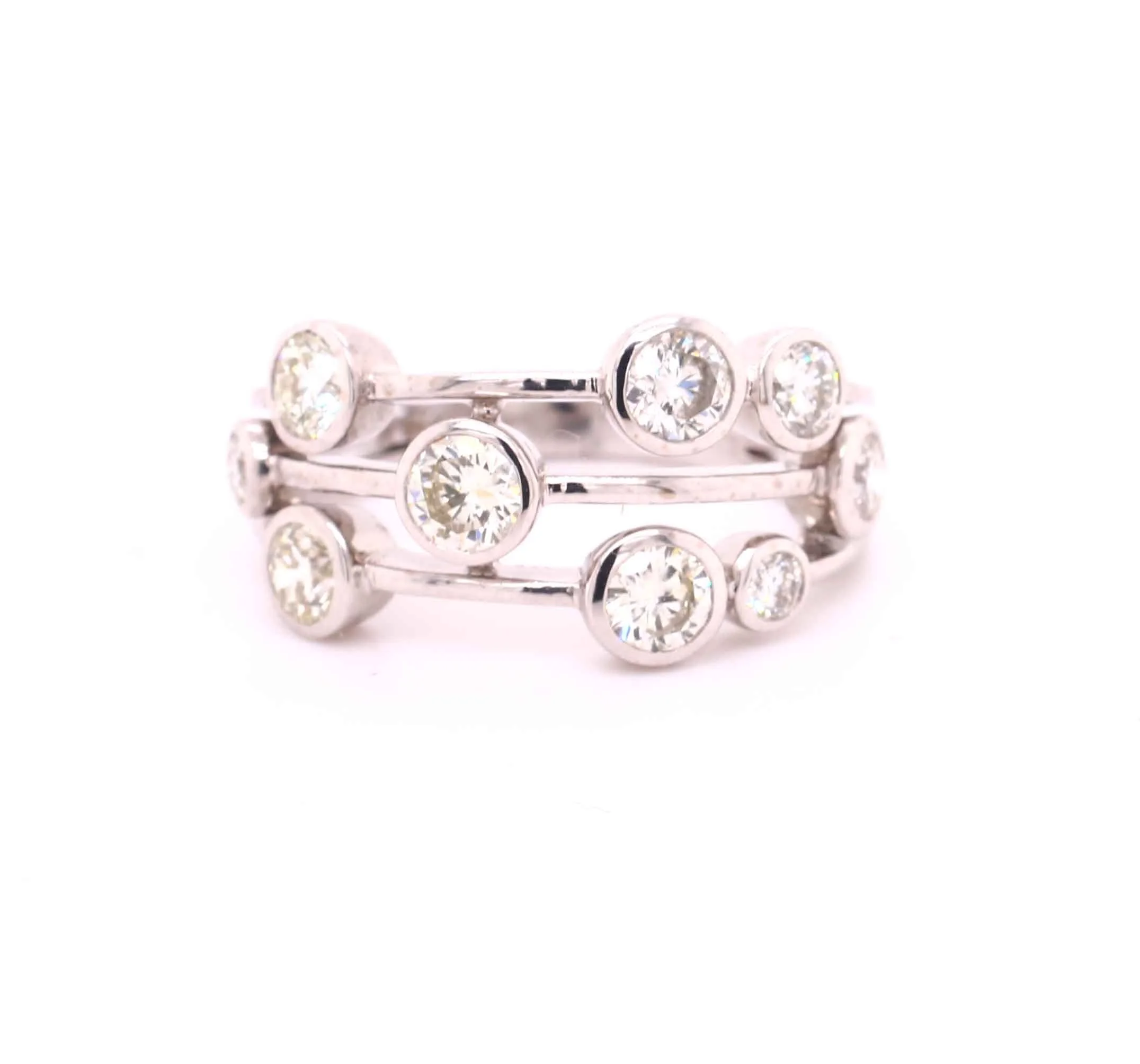 Contemporary Abstract Diamond Ring