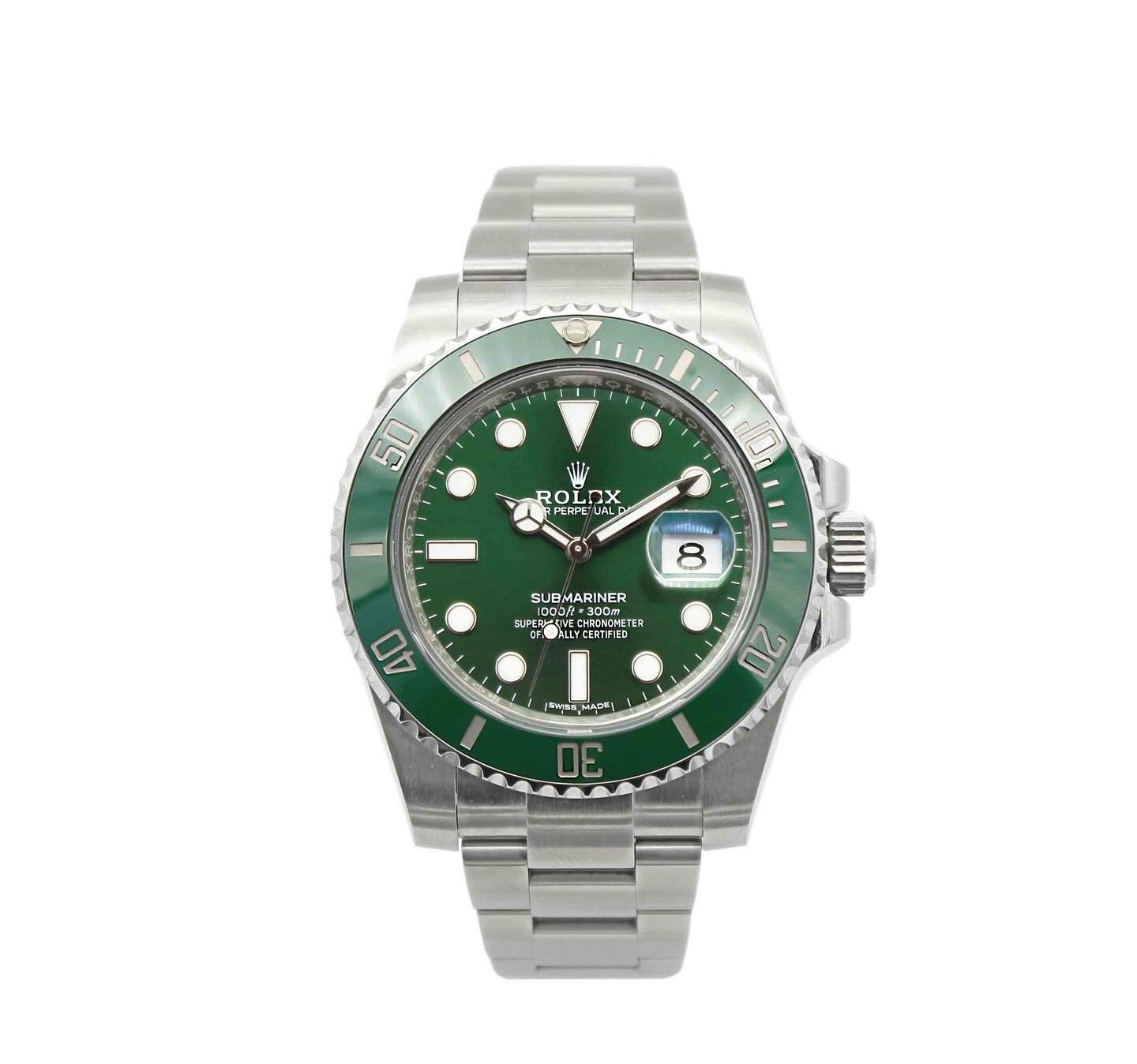 Now on sale our 2018 Submariner &lsquo;Hulk&rsquo; with box and papers is now just &pound;15850 #rolex #rolexsubmariner #submariner #rolexdaytona #rolexwatch #rolexwatches #preownedwatch #preownedwatches #flaxmanjewels #windsor