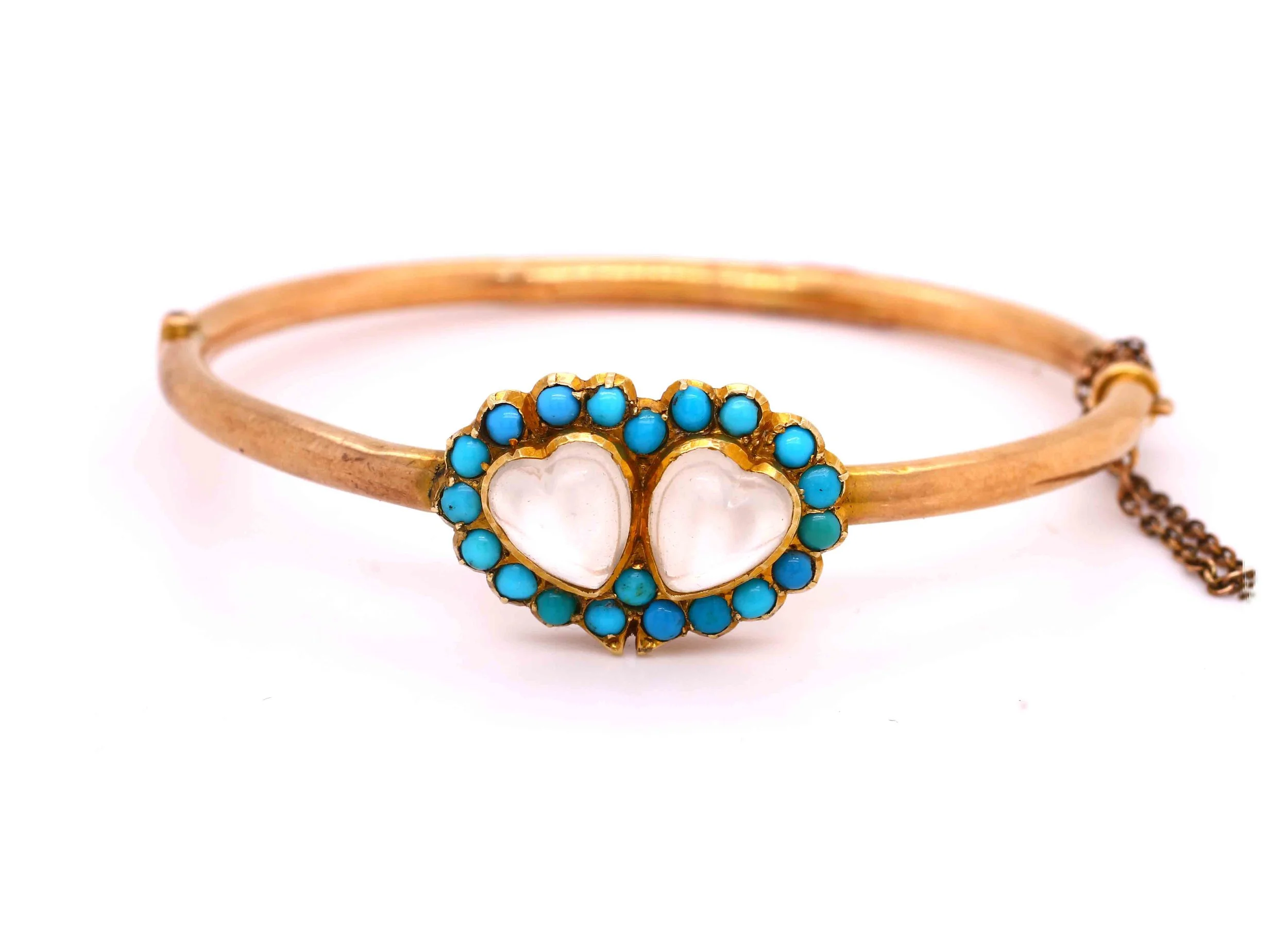 Victorian Turquoise & Moonstone Bangle