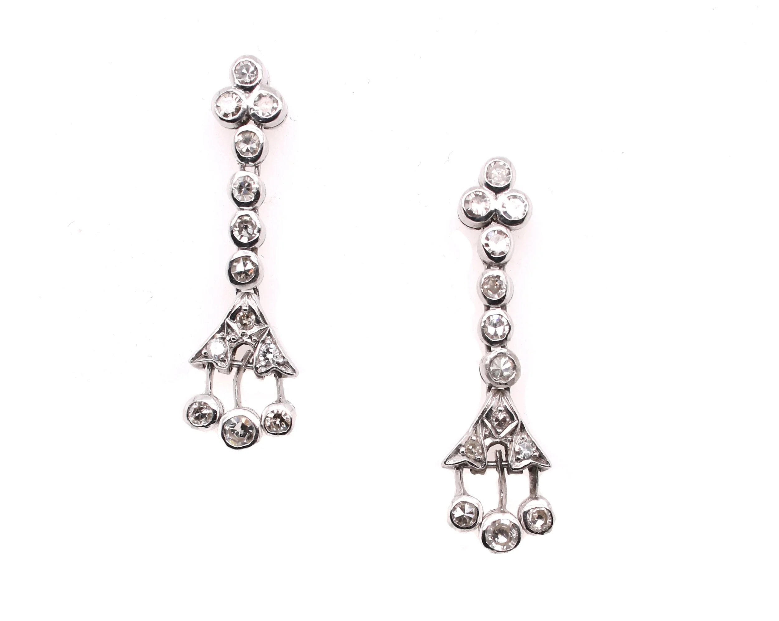Art Deco Diamond Dop Earrings
