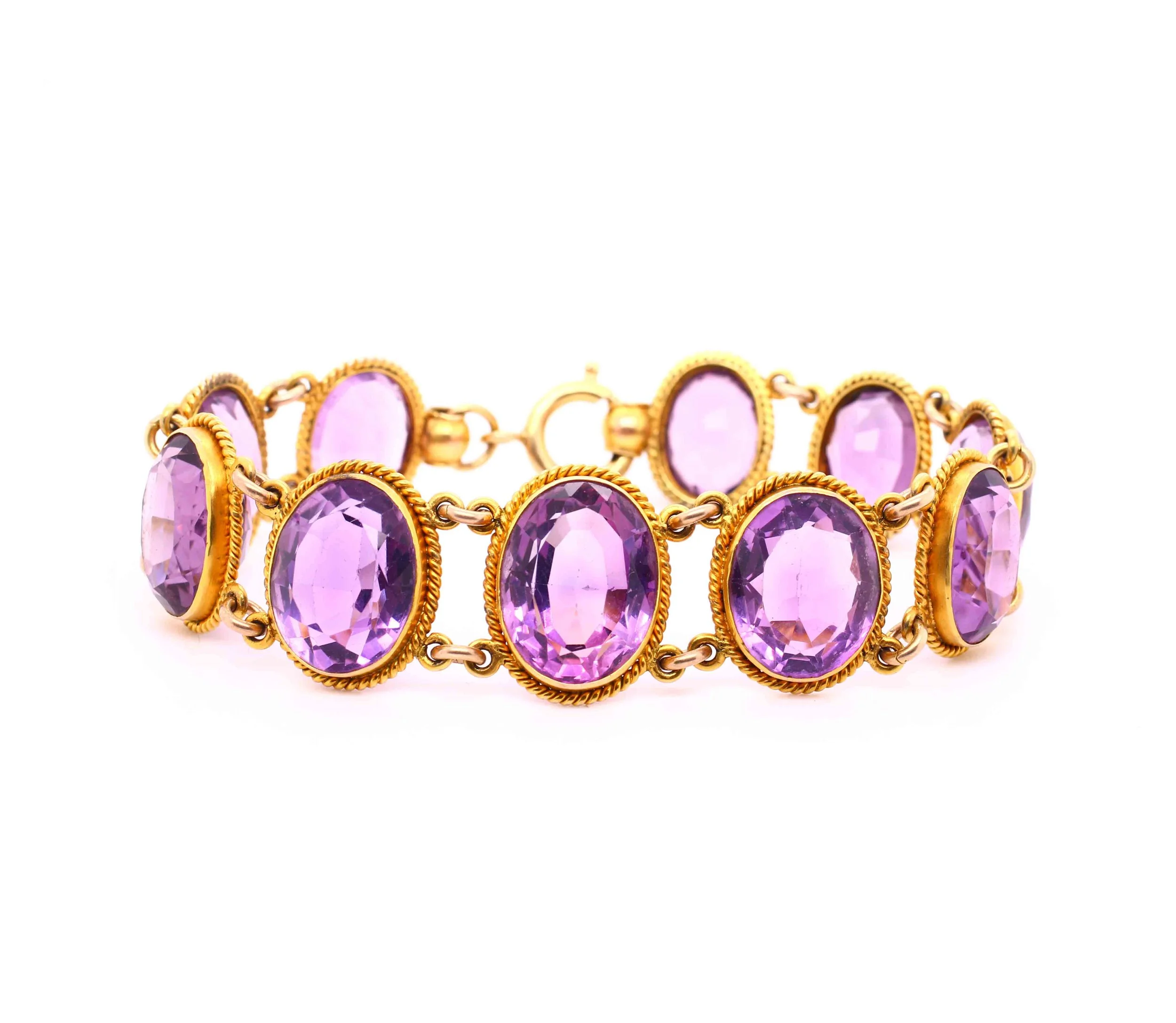 Victorian Graduated Amethyst Bracelet