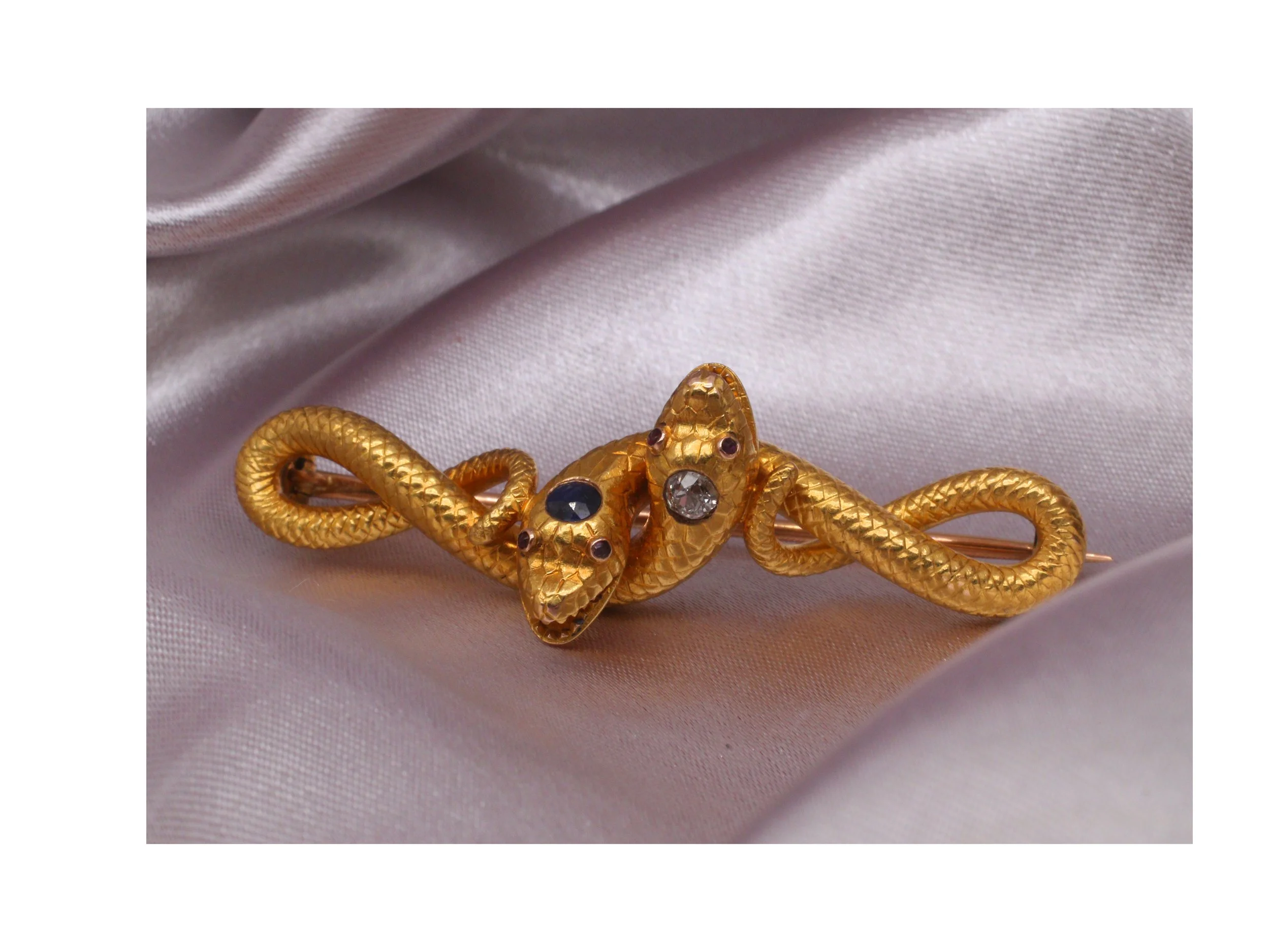 Victorian Double Snake Brooch / Pendant