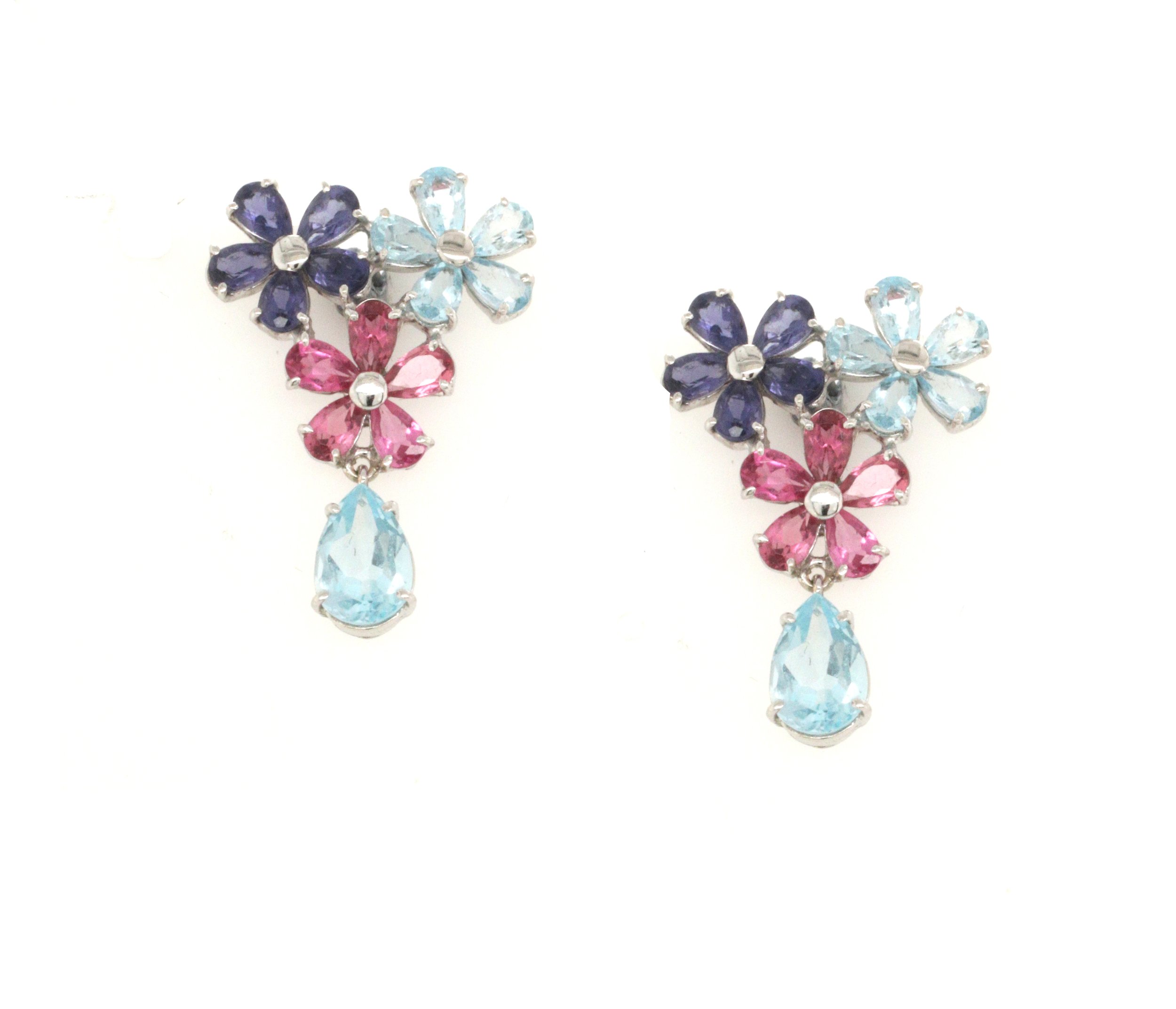 Vintage Daisy Cluster Drop Earrings