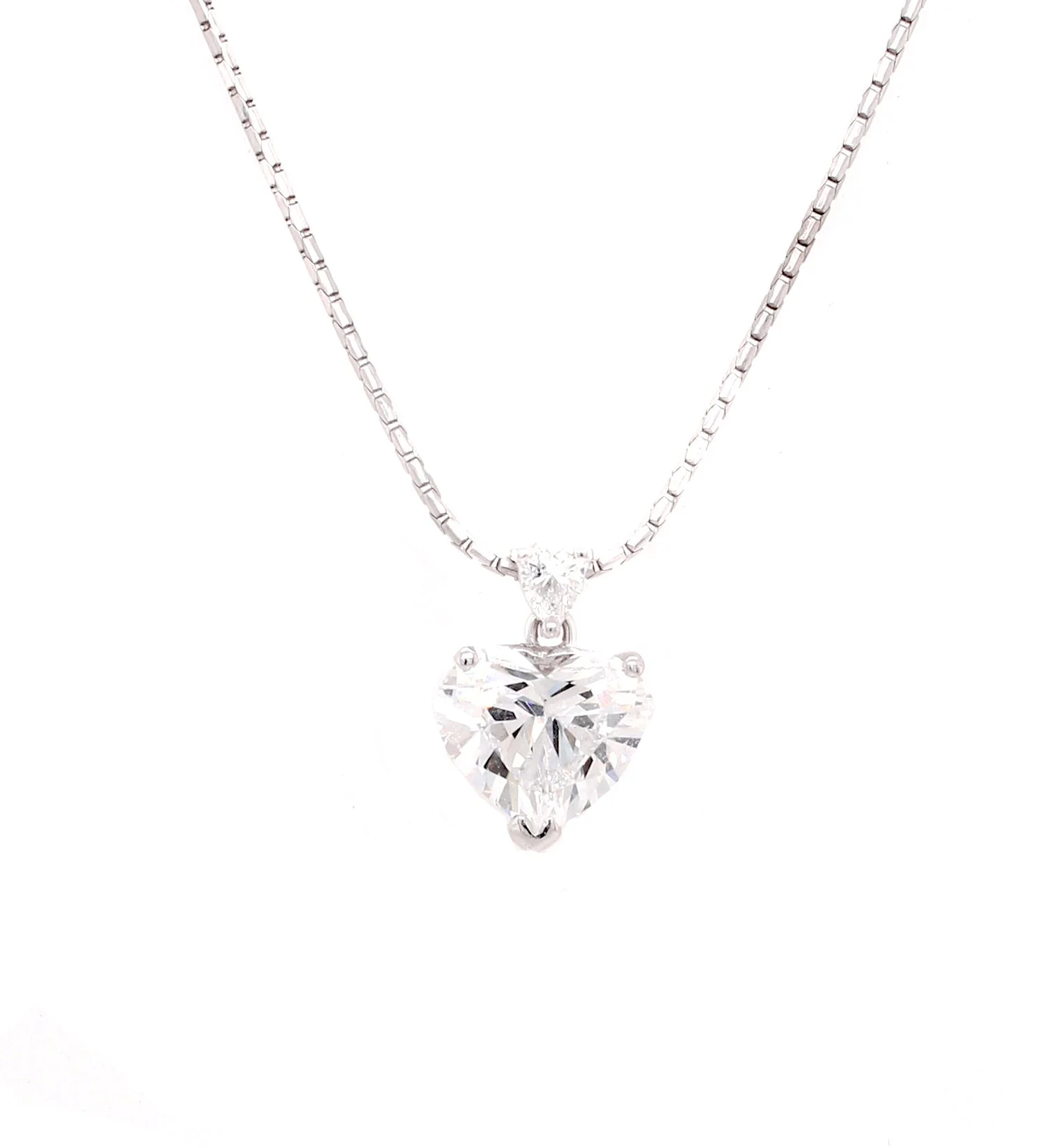 Contemporary 3.10ct Heart Shape Diamond Pendant
