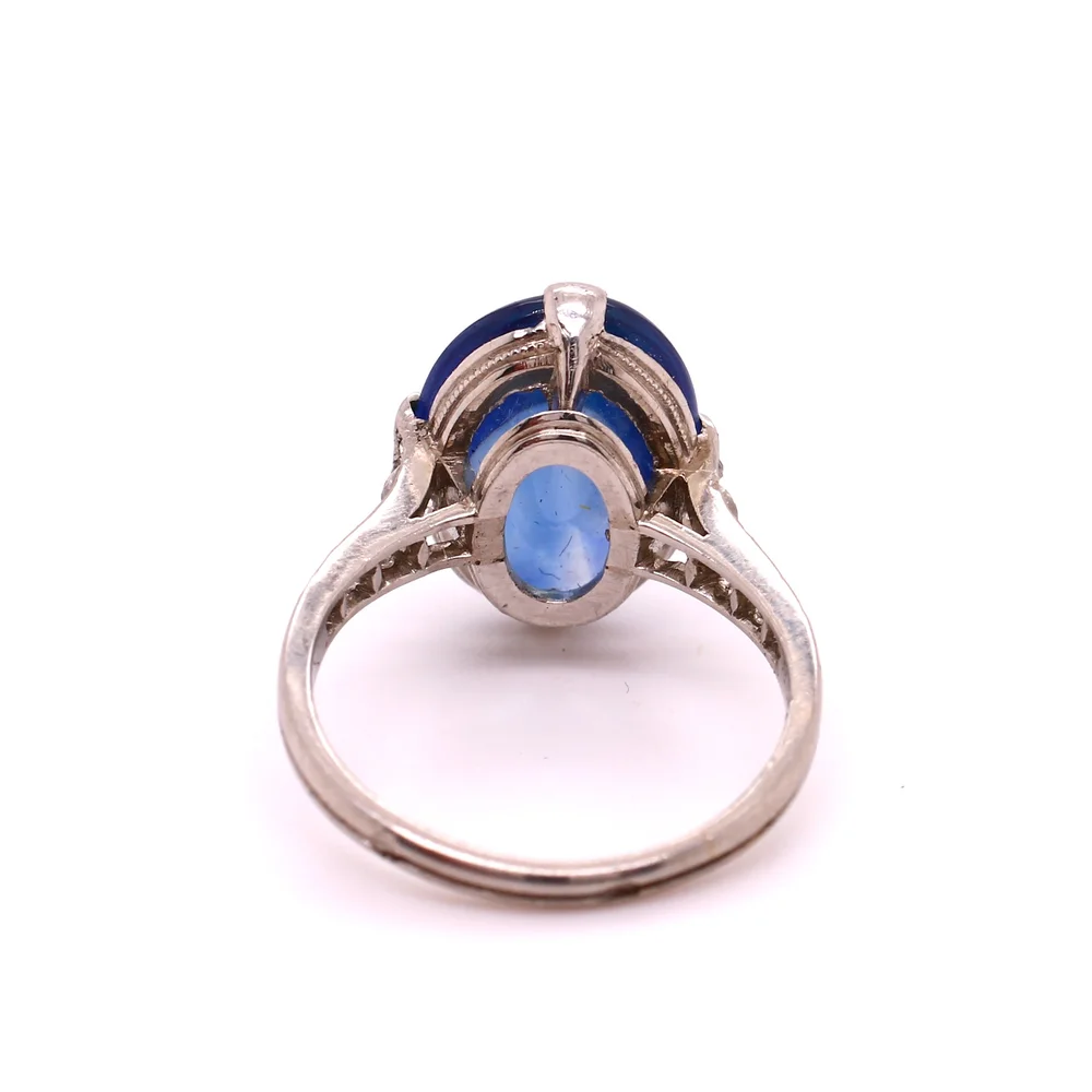 Flaxman Fine Jewellery — Edwardian Cabochon Sapphire Diamond