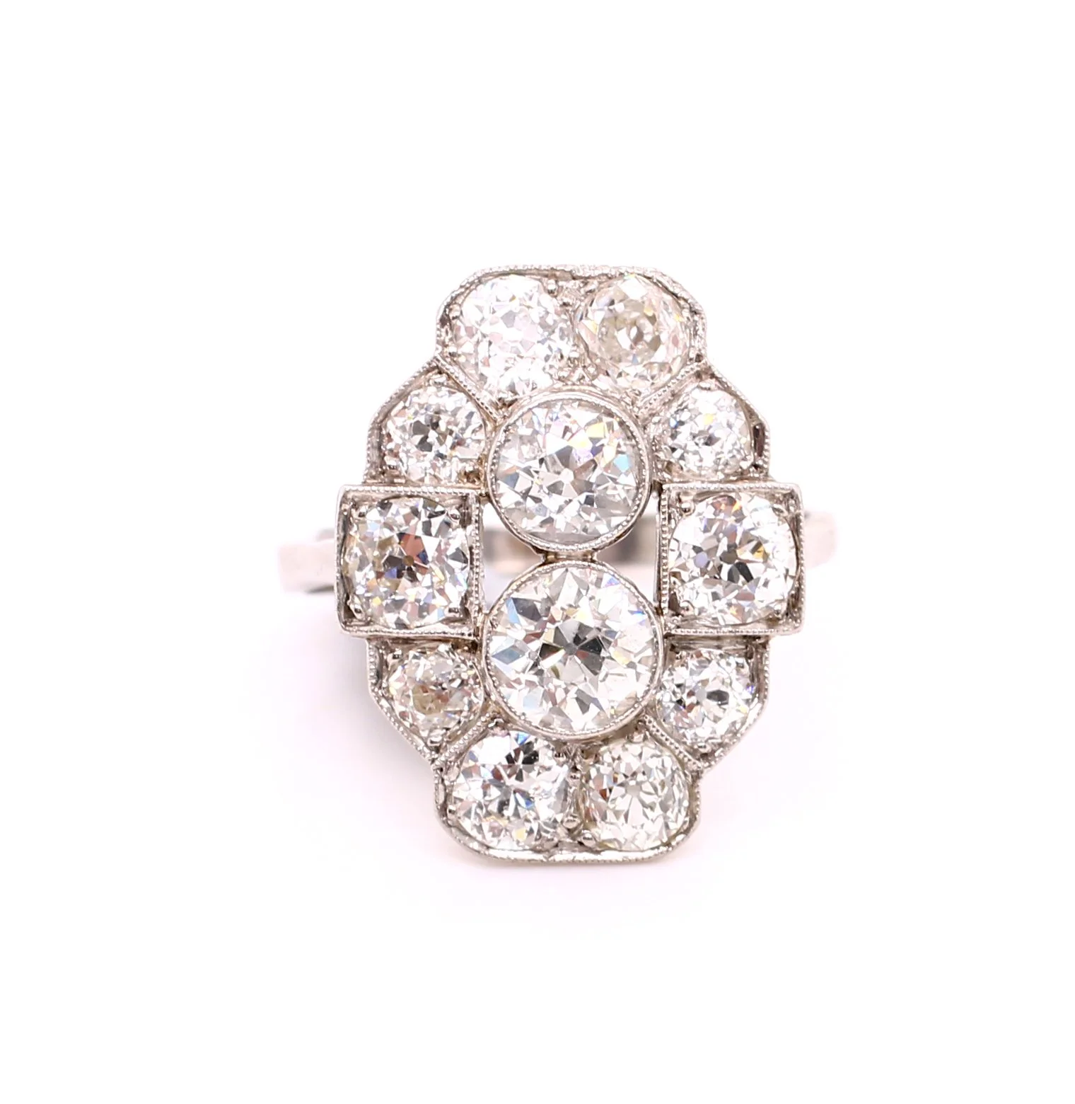 Art Deco Diamond Plaque Ring