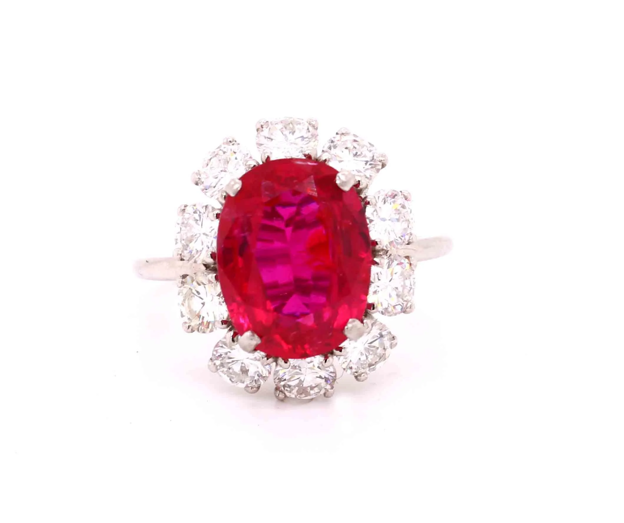 4.65ct Oval Ruby & Diamond Ring