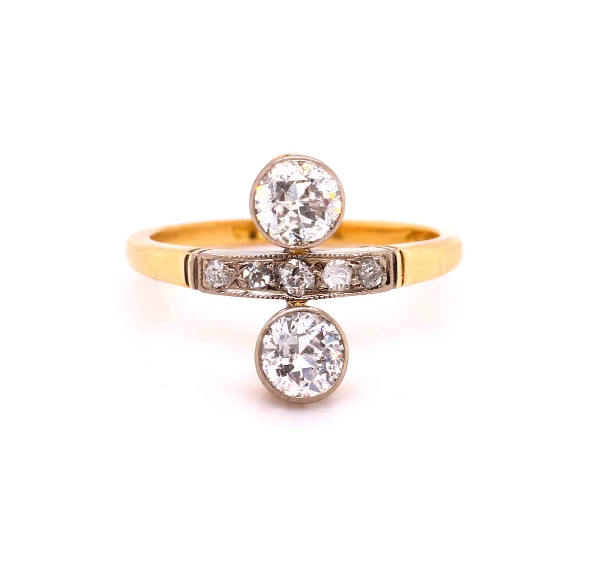 Edwardian Moi et Toi Diamond Ring