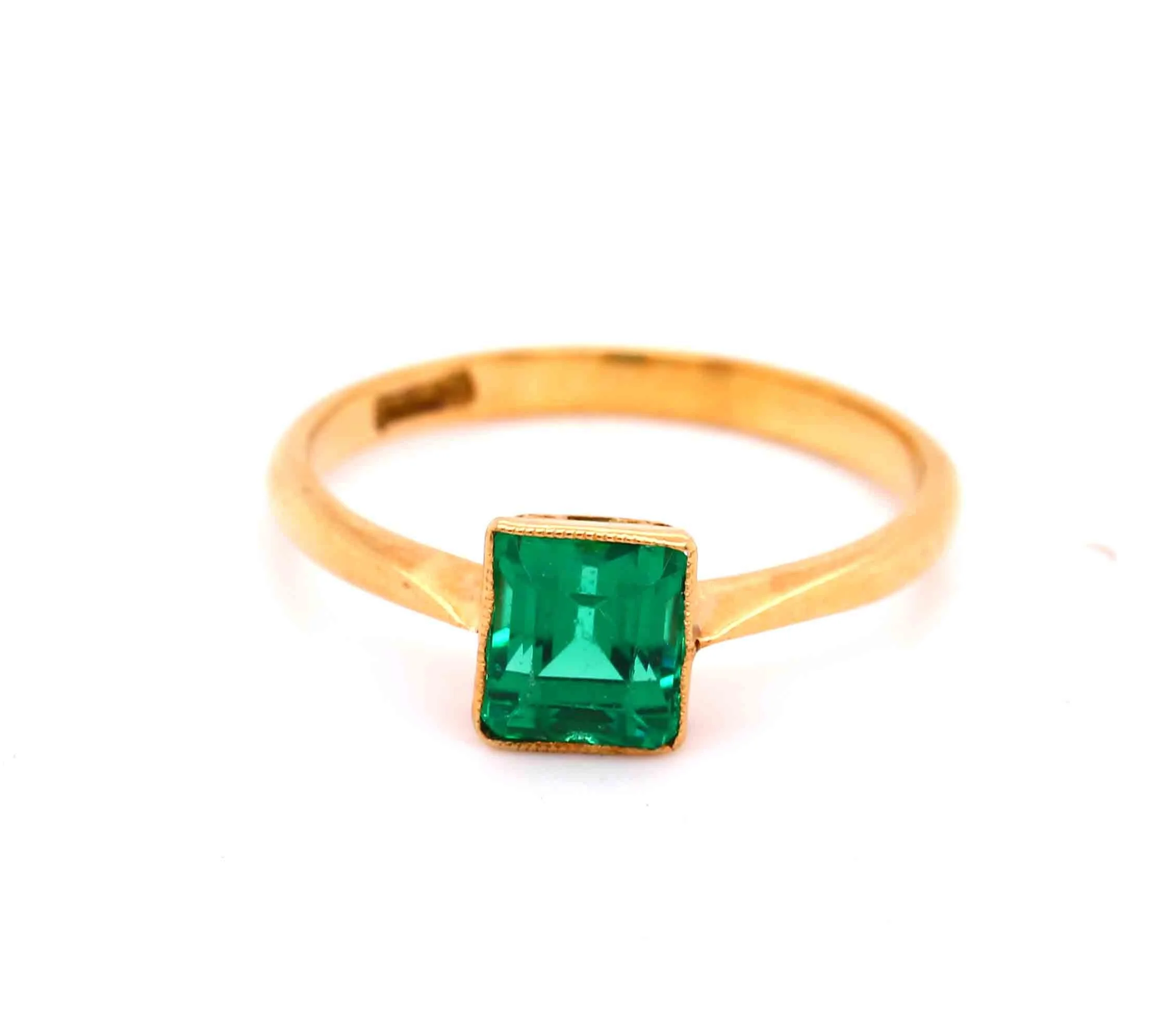 Victorian Colombian Emerald Solitaire