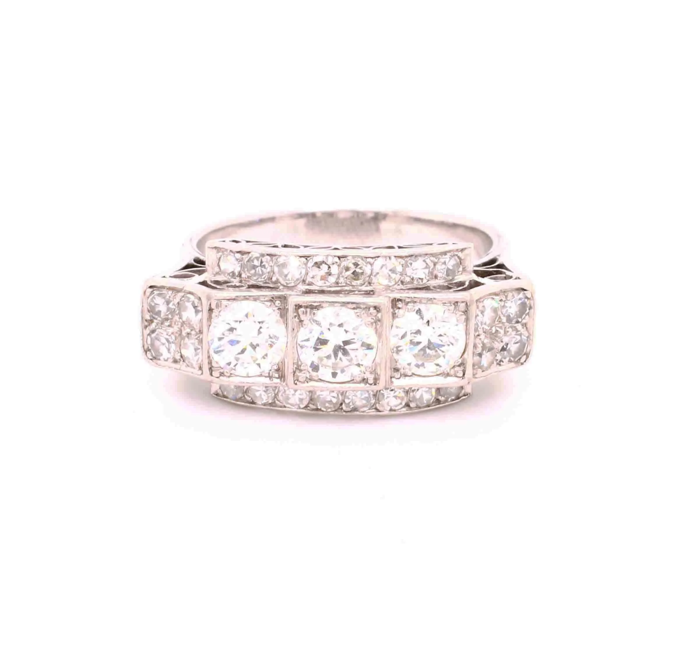 Art Deco Diamond Five Stone Ring