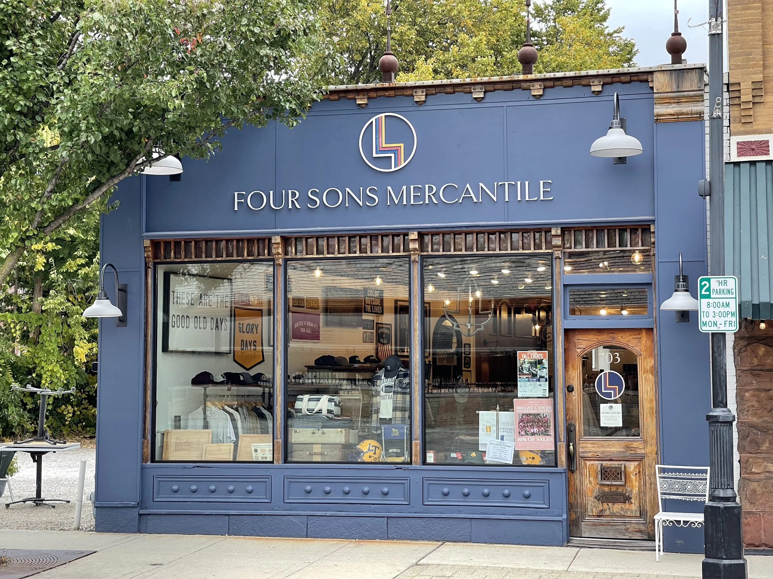 Four Sons Mercantile – Storefront Signage Installation