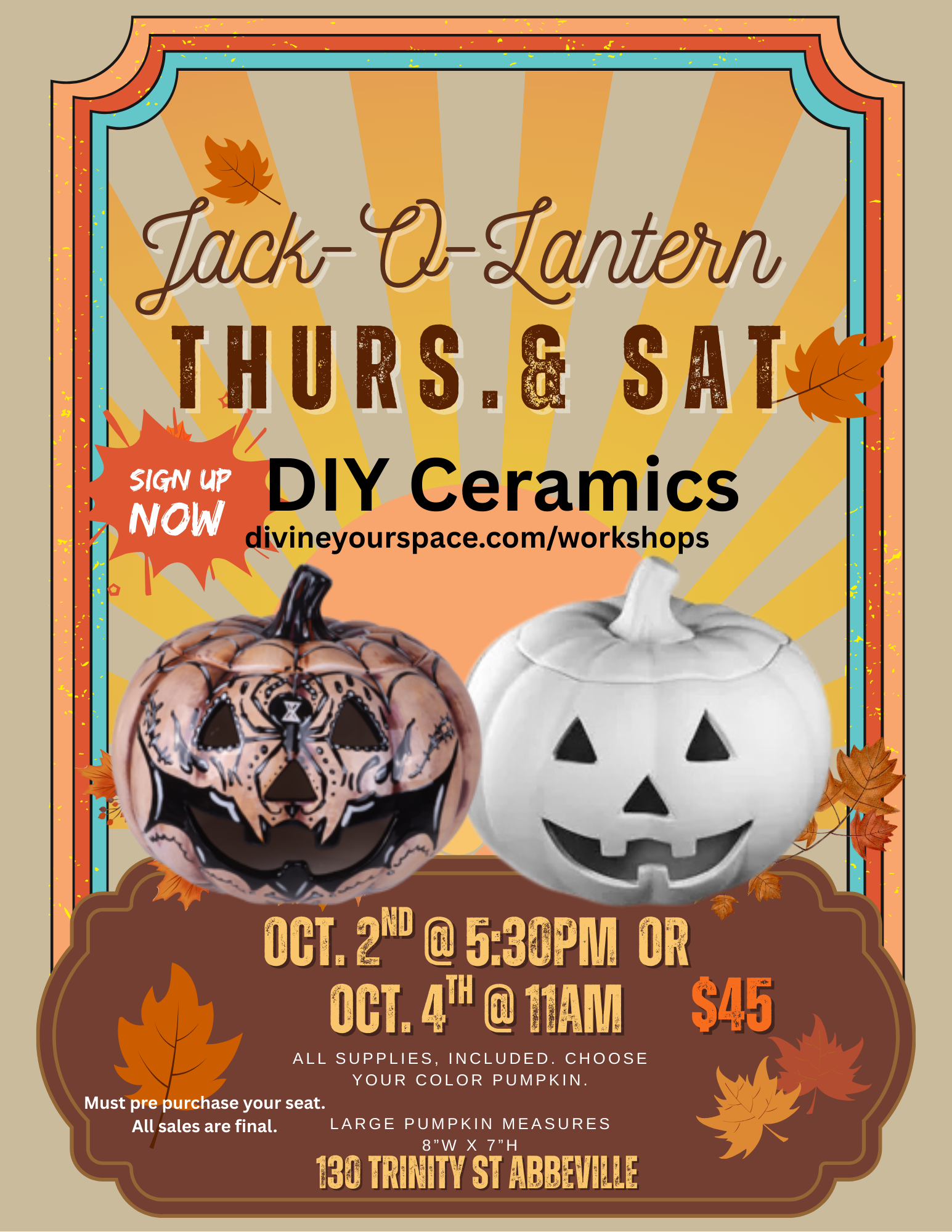 Beige and Brown Vintage Illustration Fall Festival Flyer.png