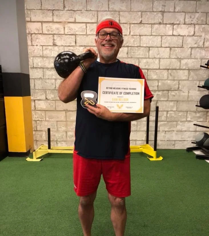 Here's Sam, 6 years after his car accident and 80lbs of weight never to be seen again!