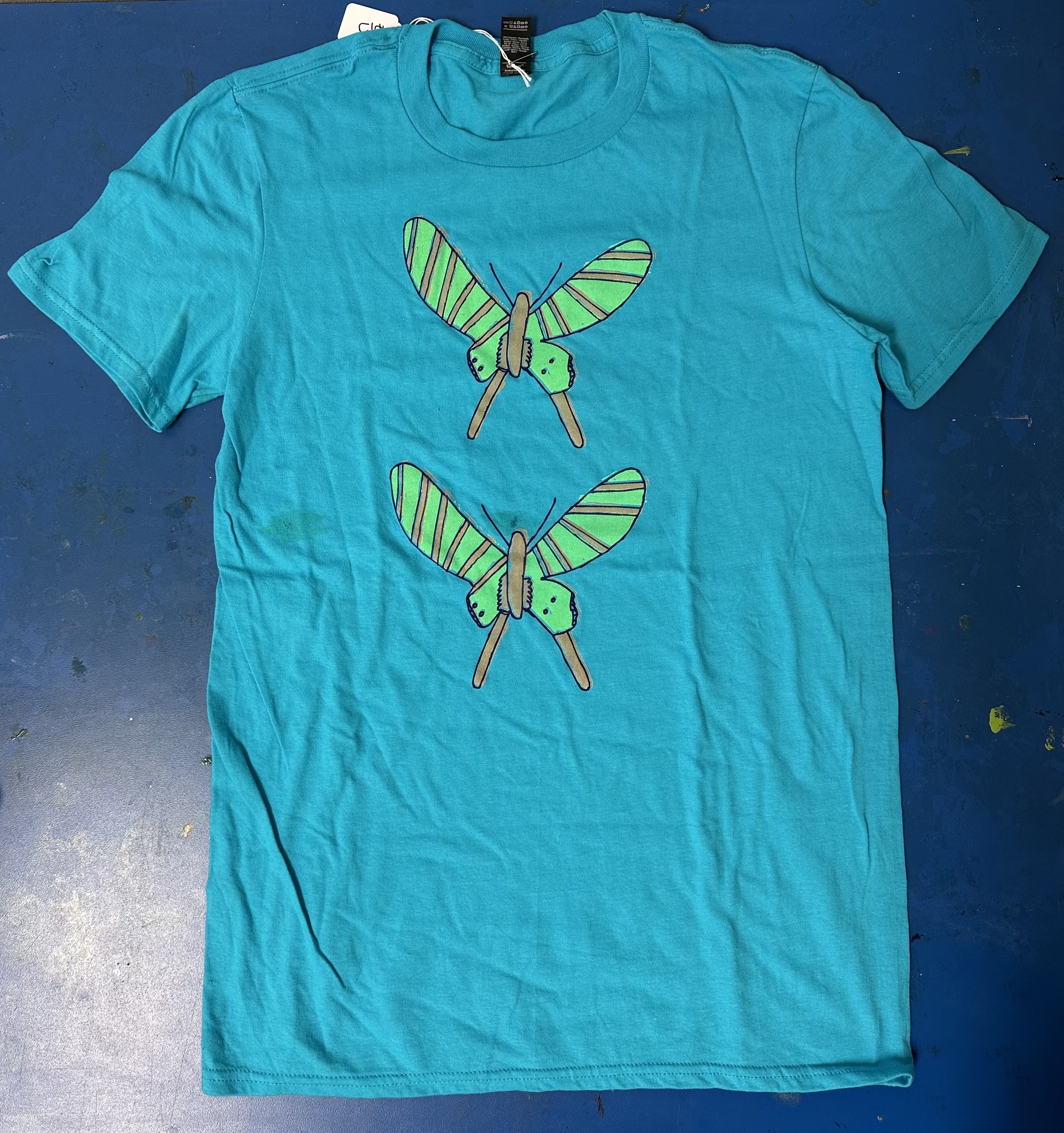 Lily Giroux - Small Light Blue Butterfly T-Shirt