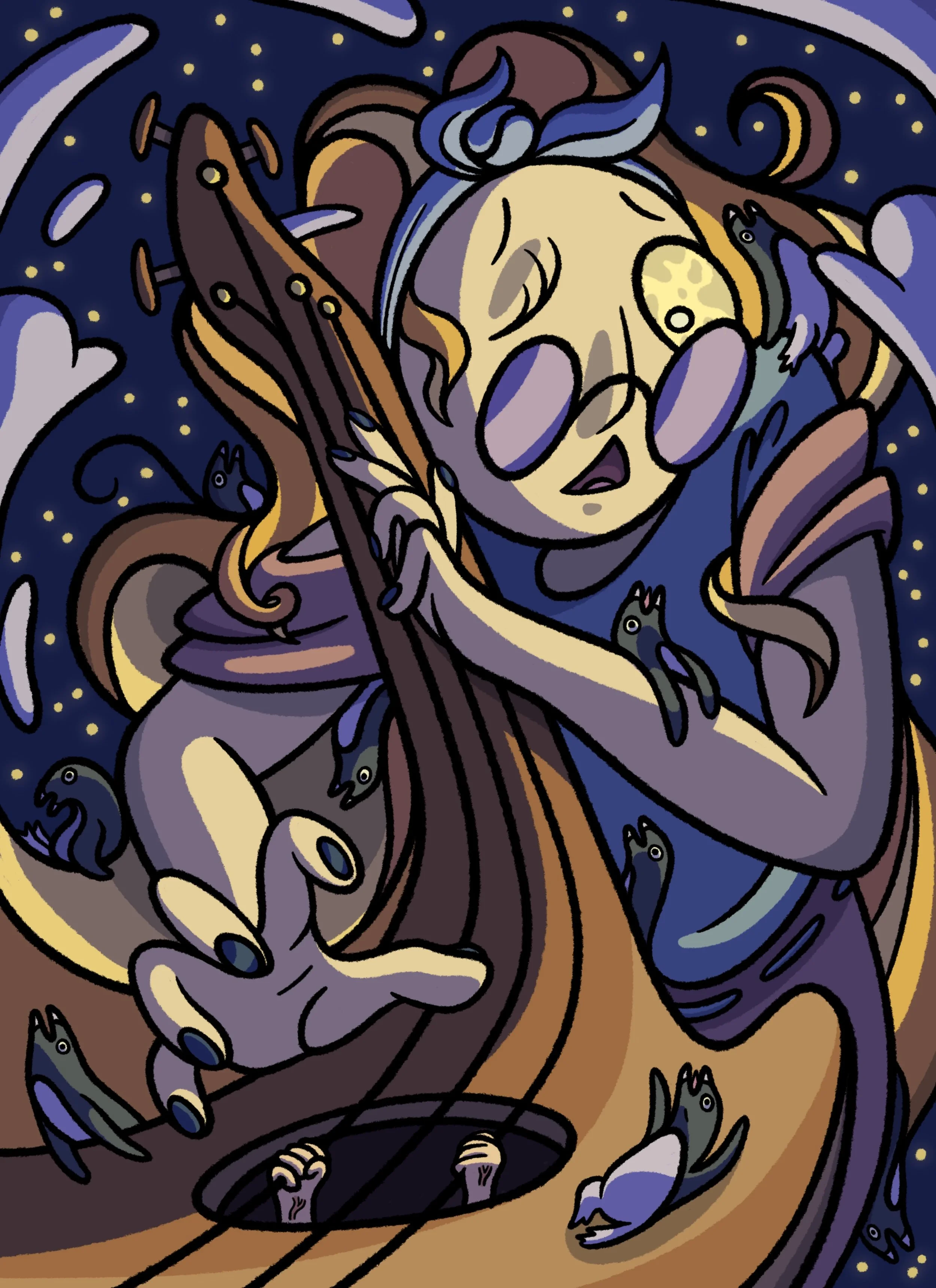 Aeryn Streiffer - "Moonlight Serenade" matted